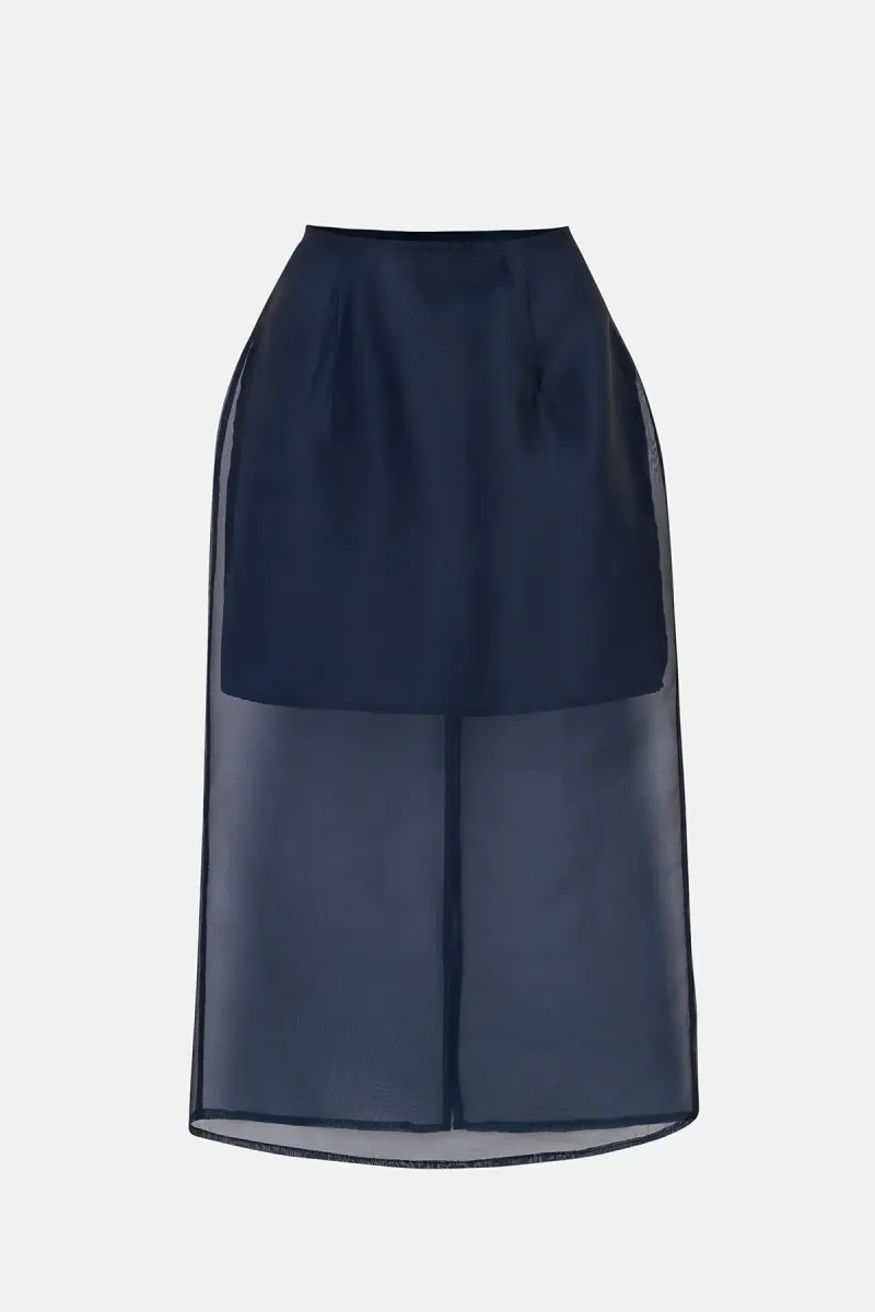 Navy Sheer Skirt 7