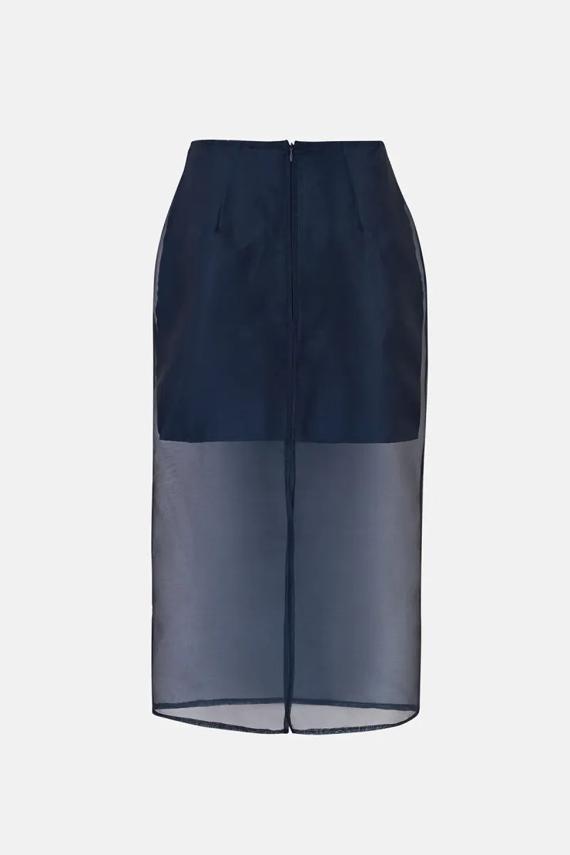 Navy Sheer Skirt 8