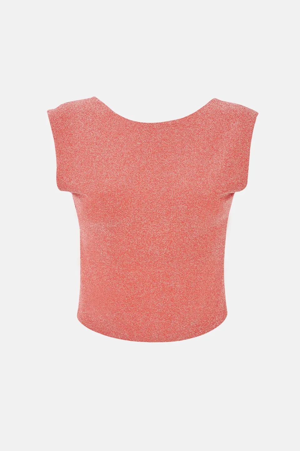 Lurex Open-Back Blouse