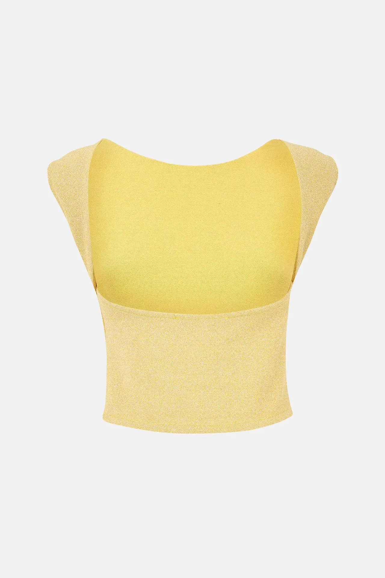 Lurex Open-Back Blouse