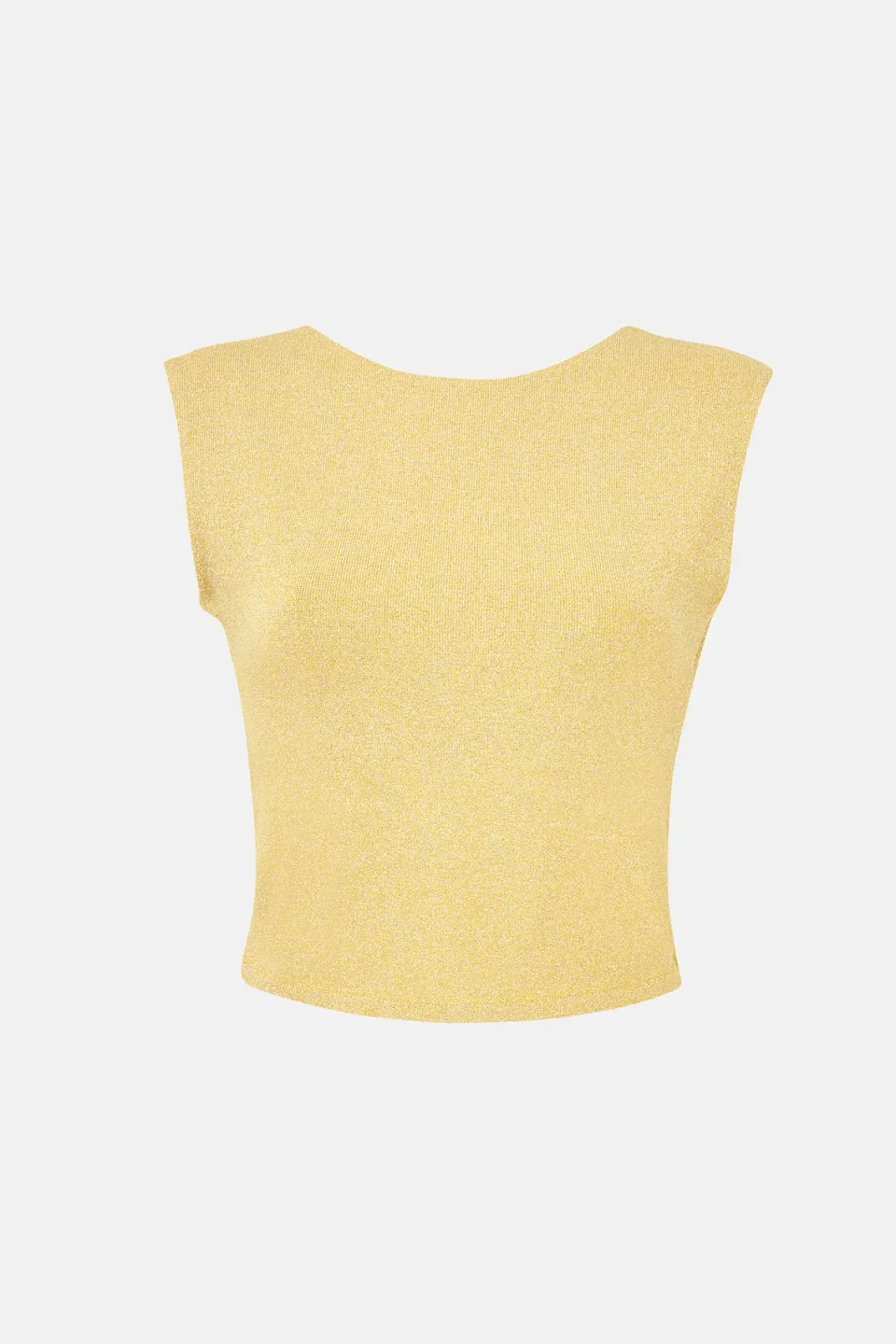Lurex Open-Back Blouse