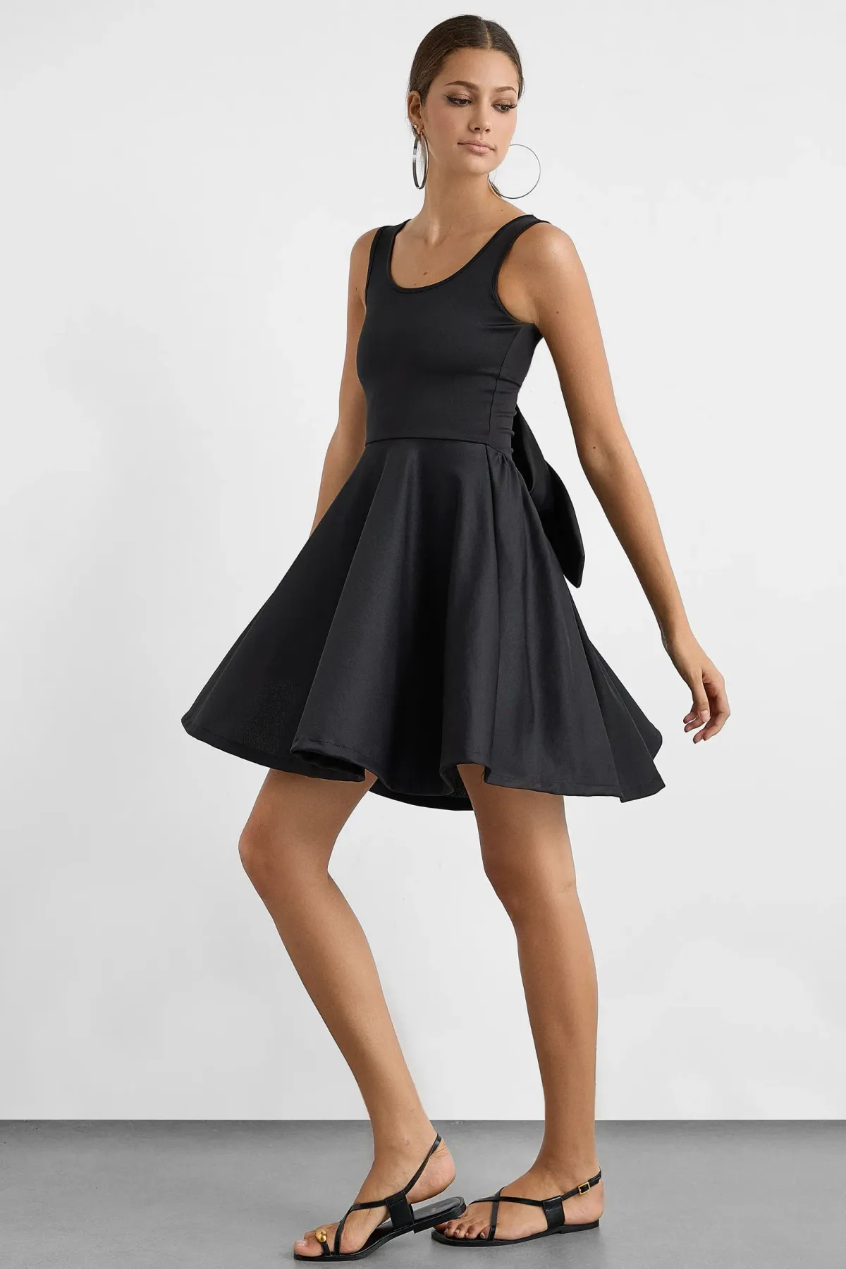 Open Back Bow Mini Dress 2