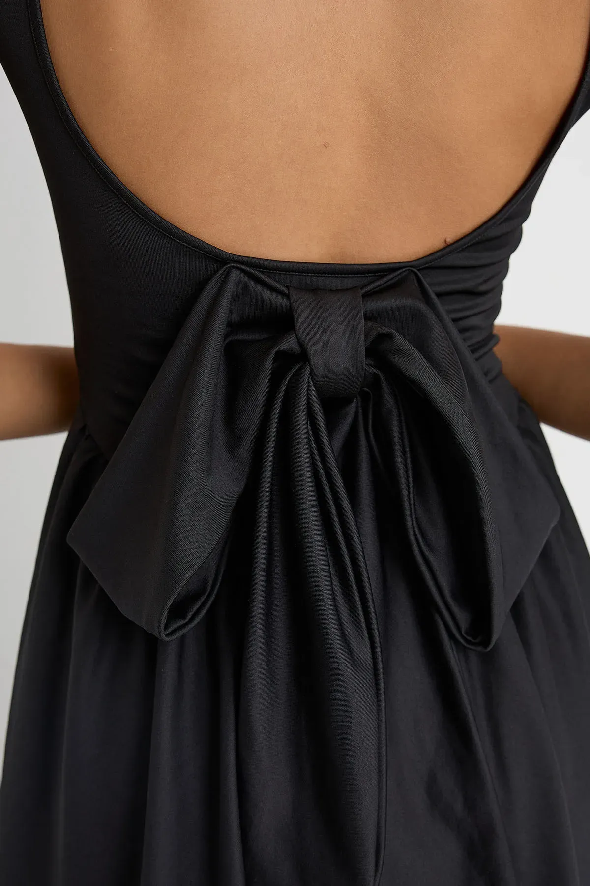 Open Back Bow Mini Dress 5