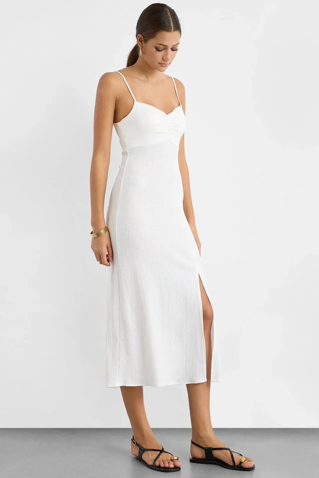 Side-Slit Midi Dress