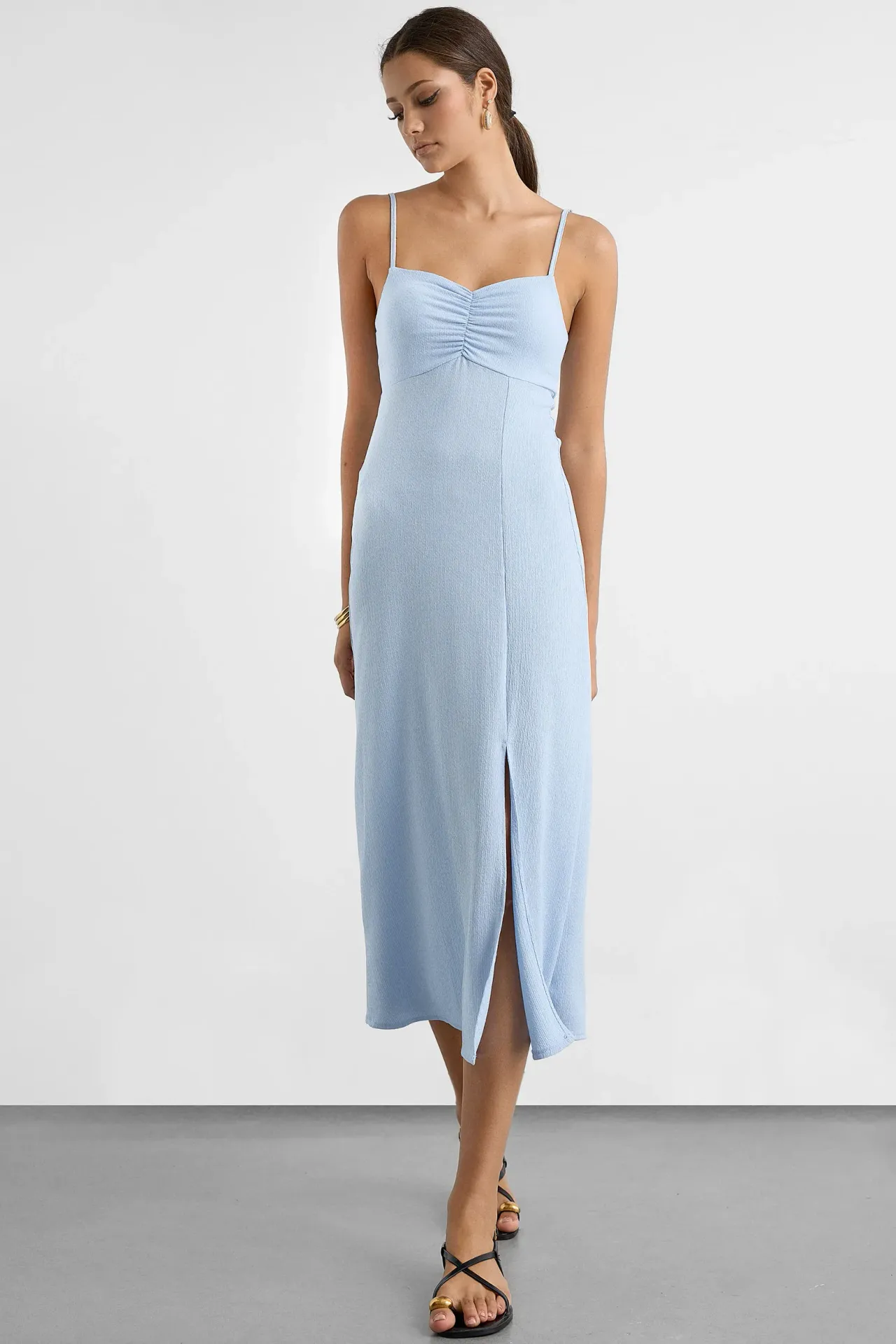 Side-Slit Midi Dress