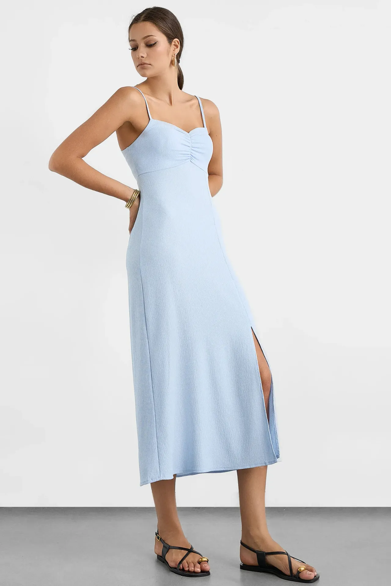 Side-Slit Midi Dress