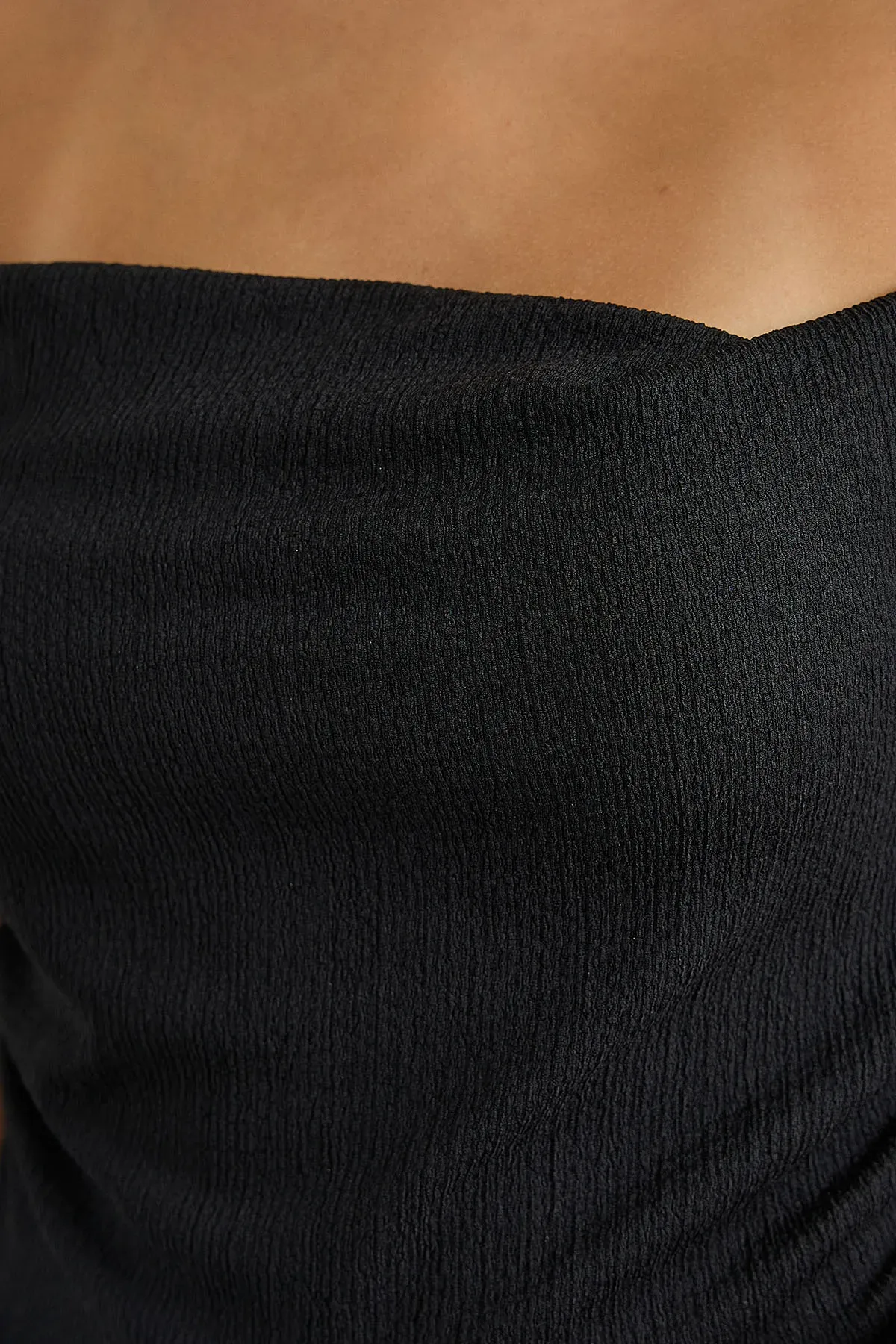 Cowl-Neck Flare Jumpsuit with Strap Detail 6