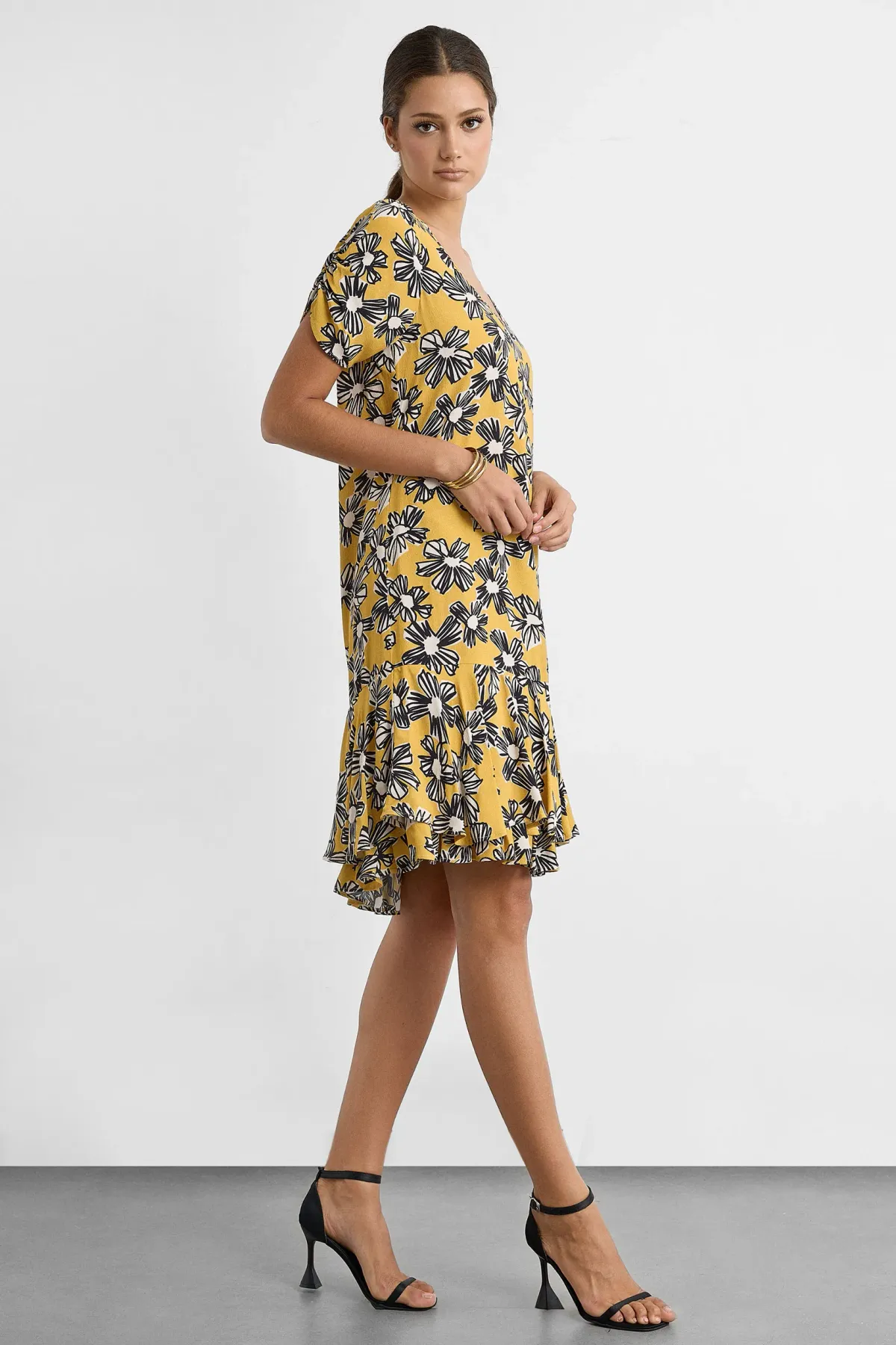 Short Sleeve Printed Mini Dress 2
