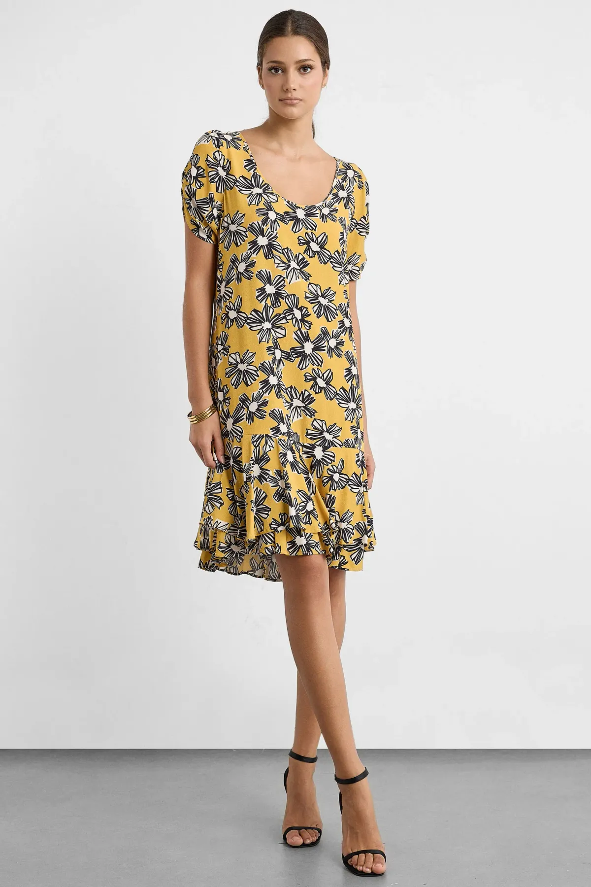 Short Sleeve Printed Mini Dress 3