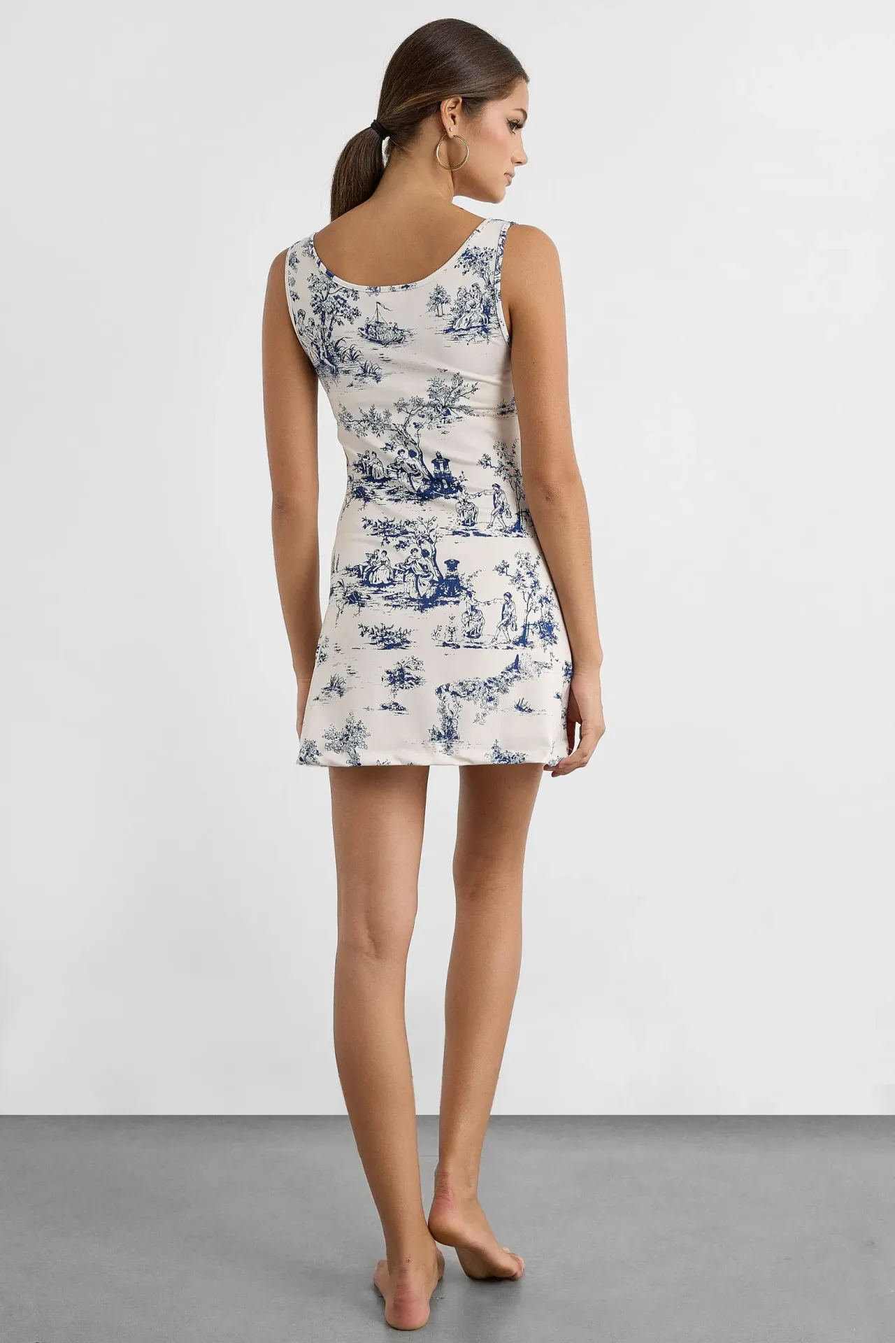 Sleeveless Printed Mini Dress
