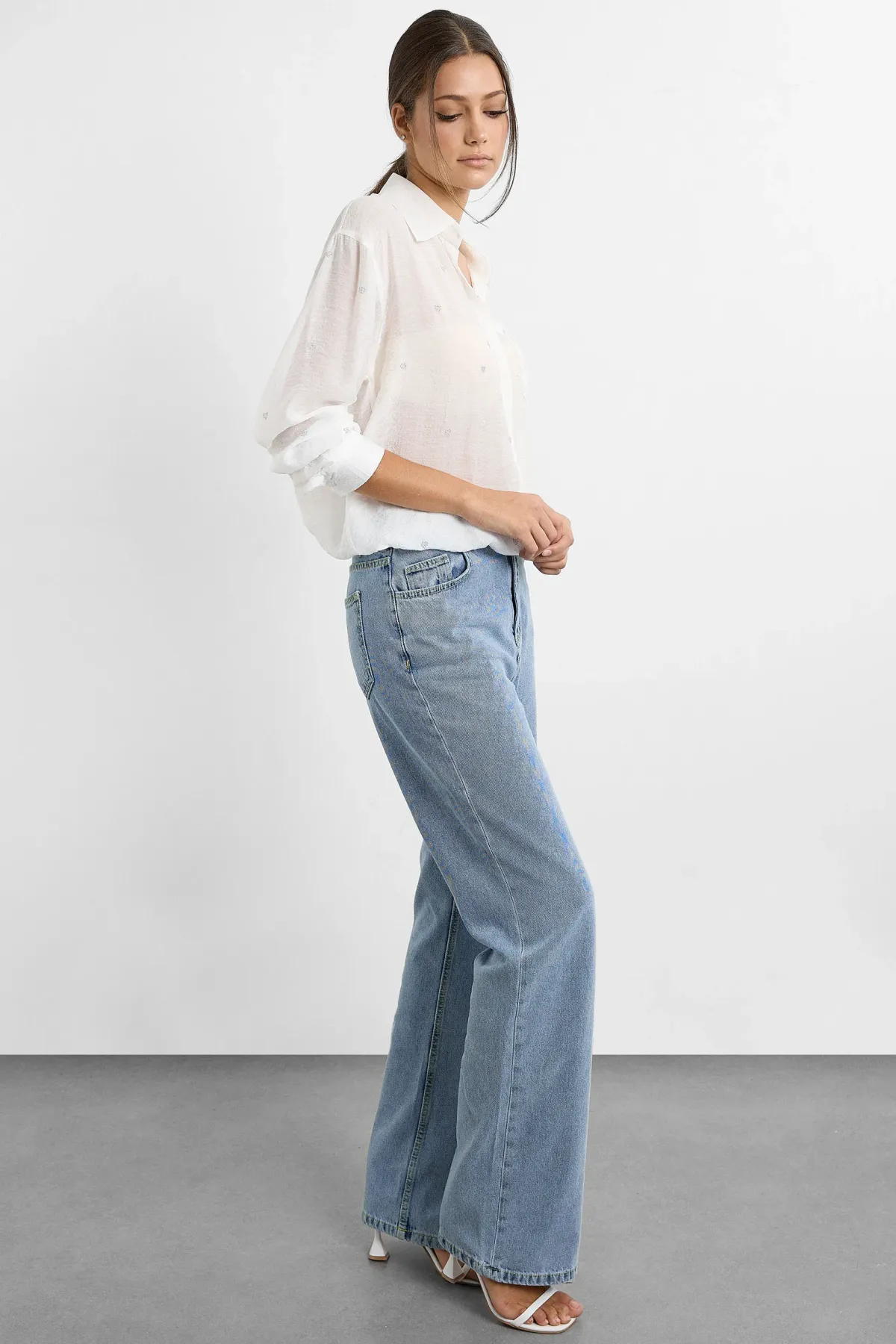 Casual Long Sleeve Shirt with Shirt Collar 3
