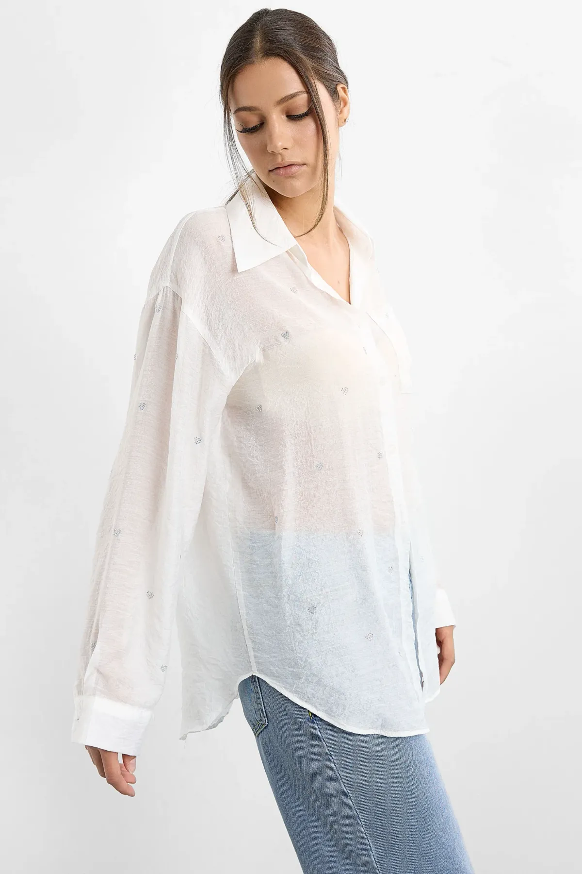 Casual Long Sleeve Shirt with Shirt Collar 4