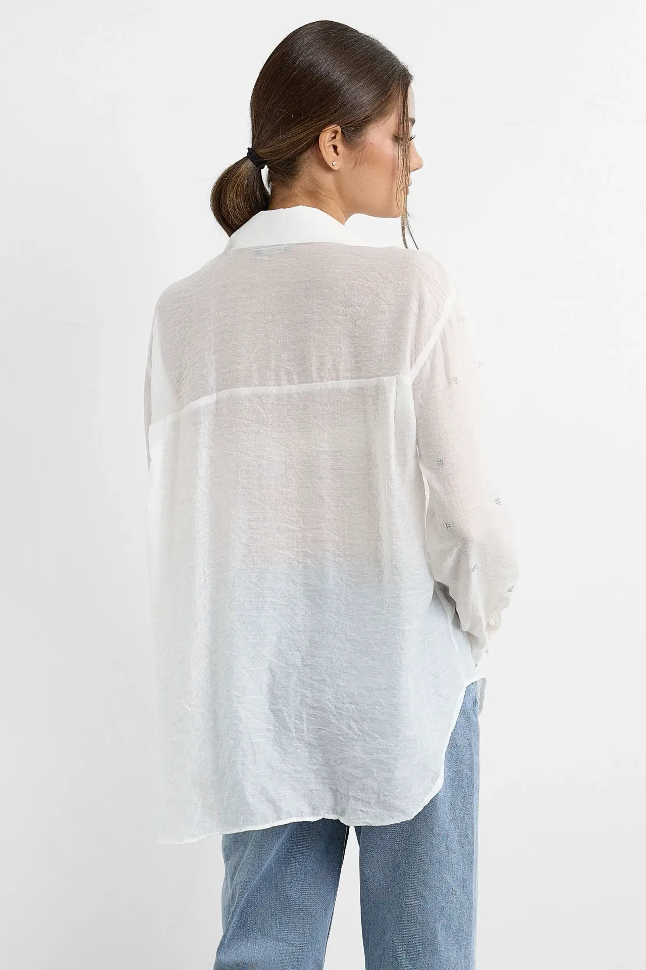 Casual Long Sleeve Shirt with Shirt Collar