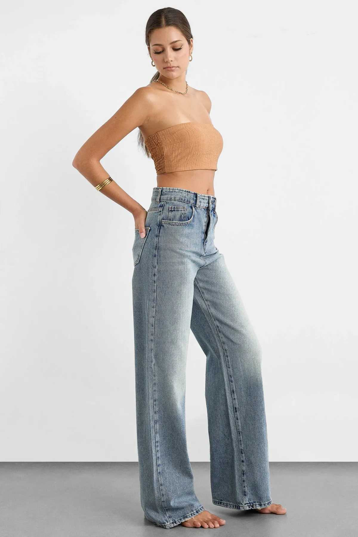 Strapless Bandeau Crop top 3