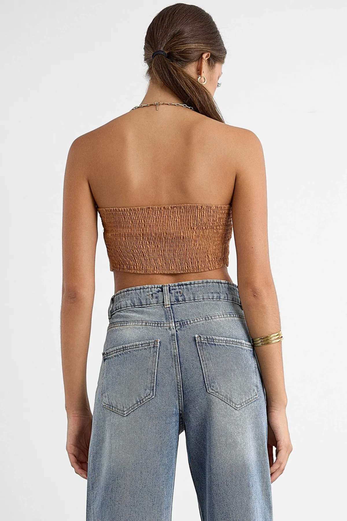 Strapless Bandeau Crop top 4