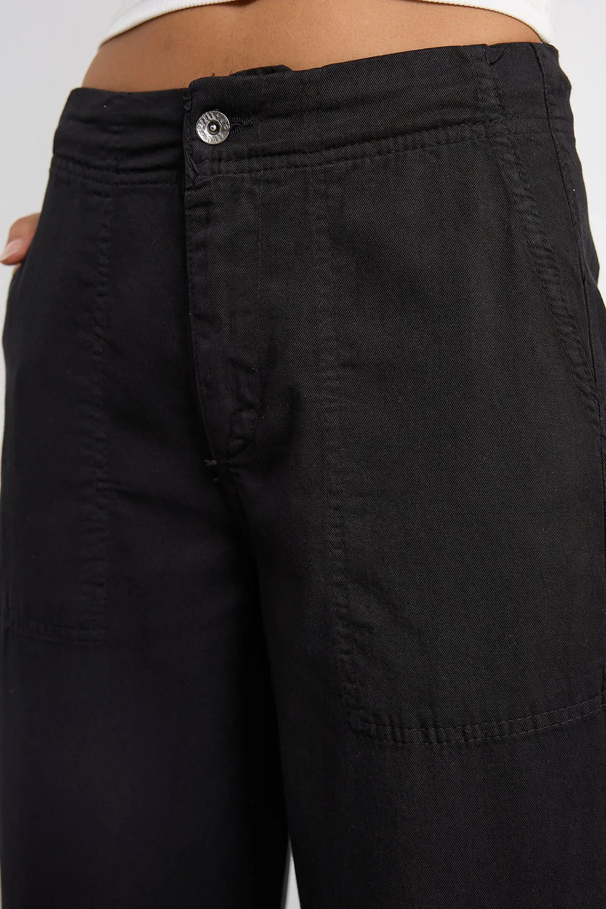 High Waist Wide-Leg Cotton Pants 5