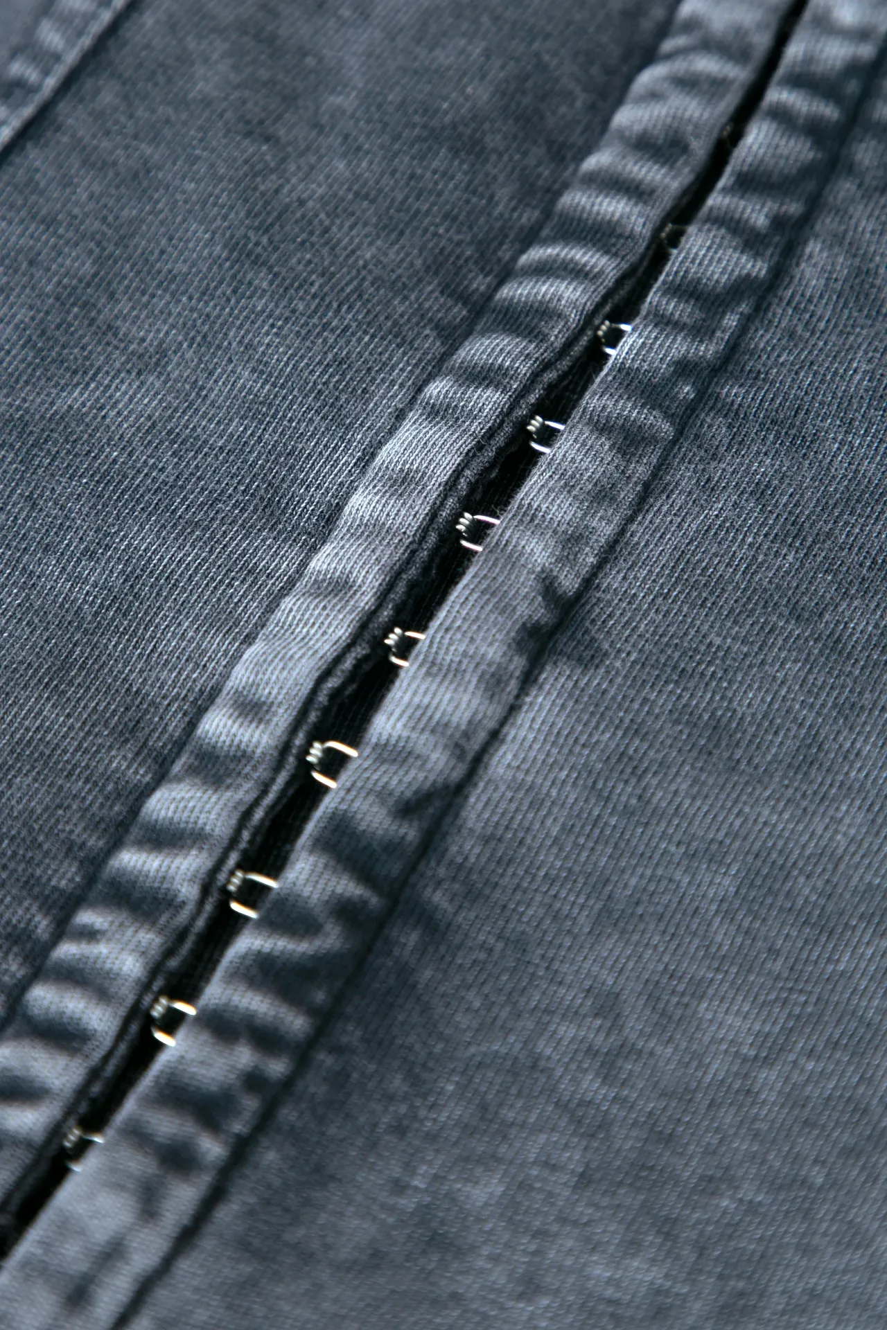 Strapless Corset Tee Top with Hook and Eye Detail