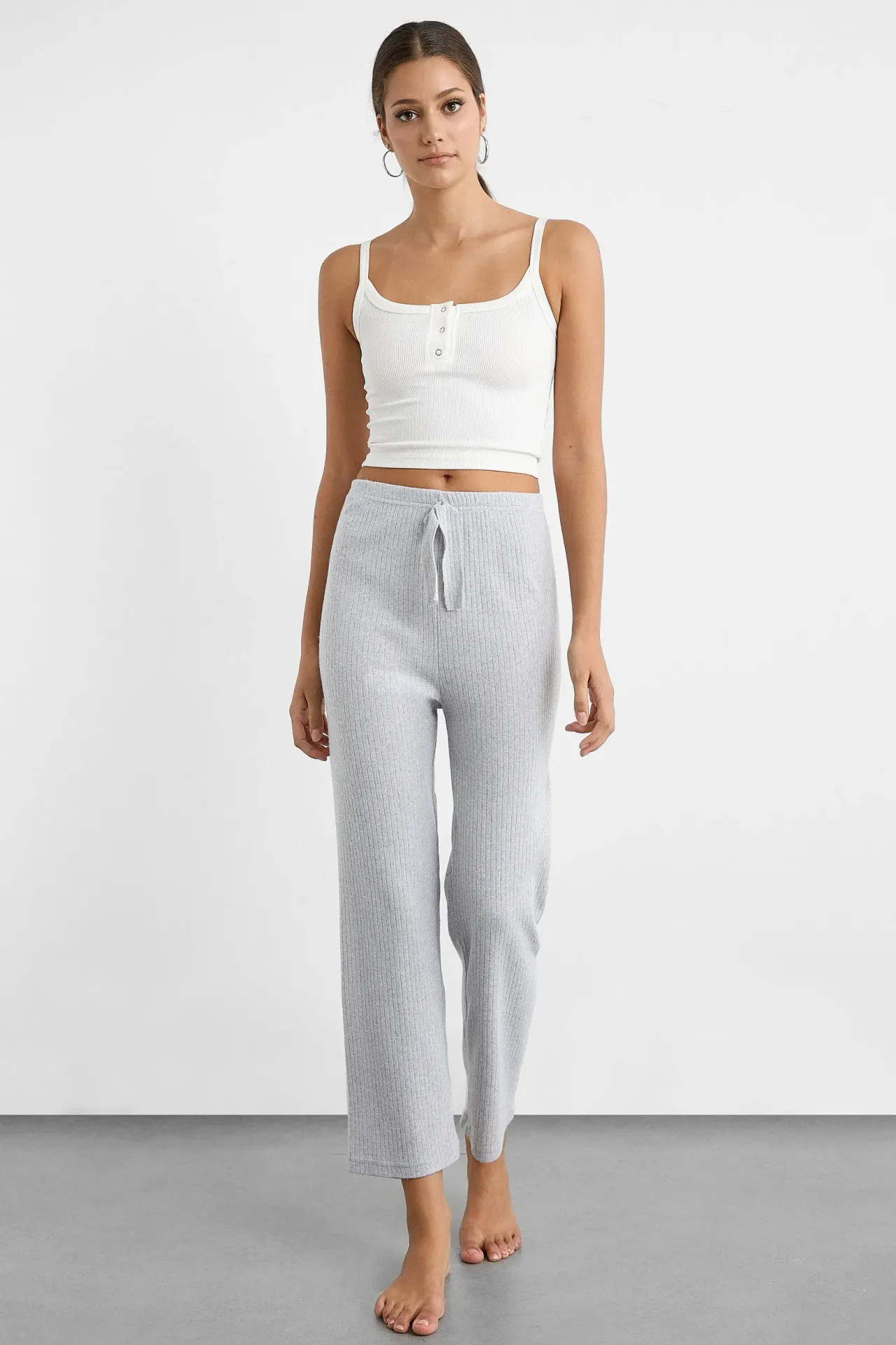 Comfy Elastic Waist Jersey Pants