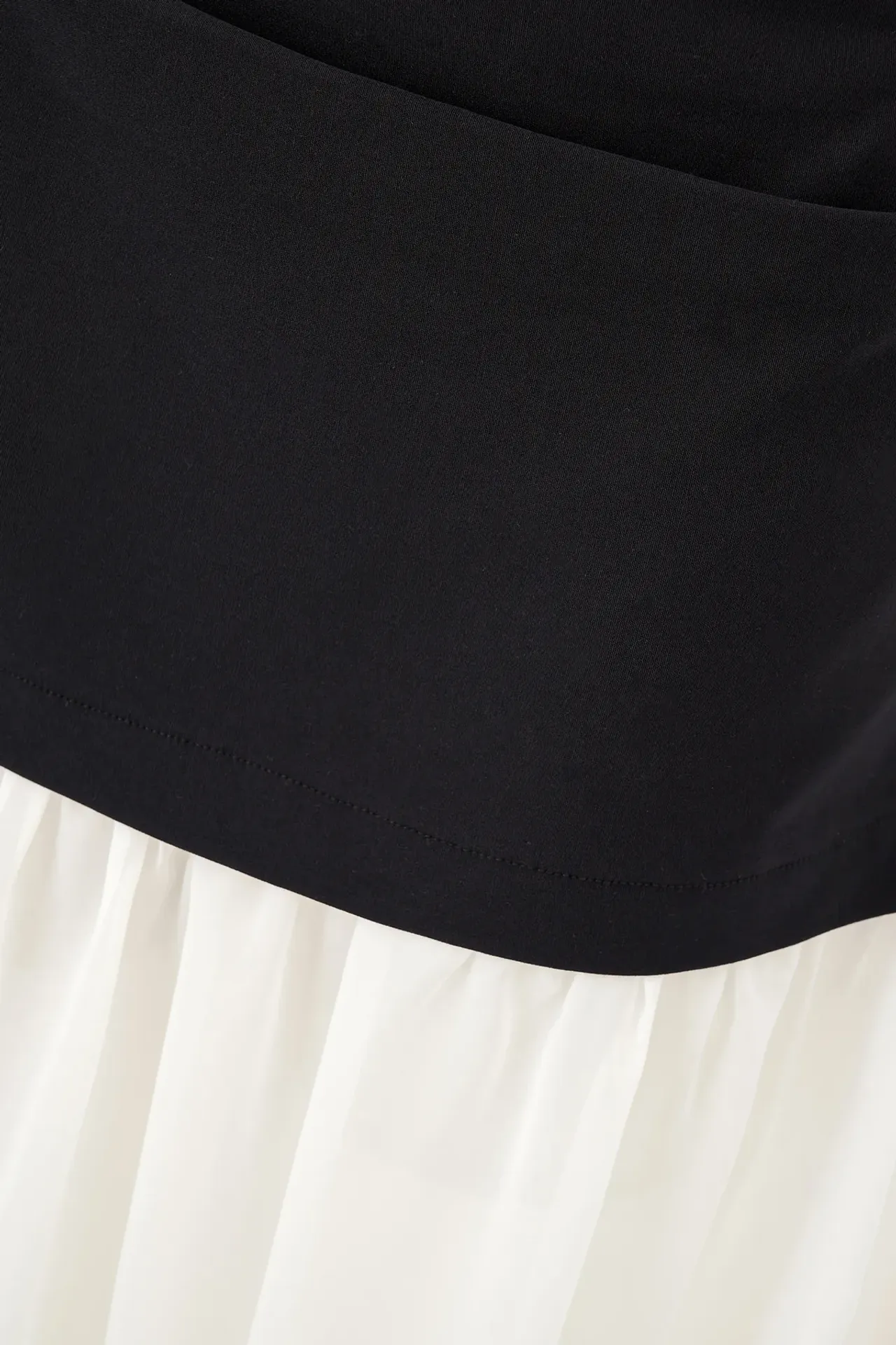Bandeau Black and White Dress