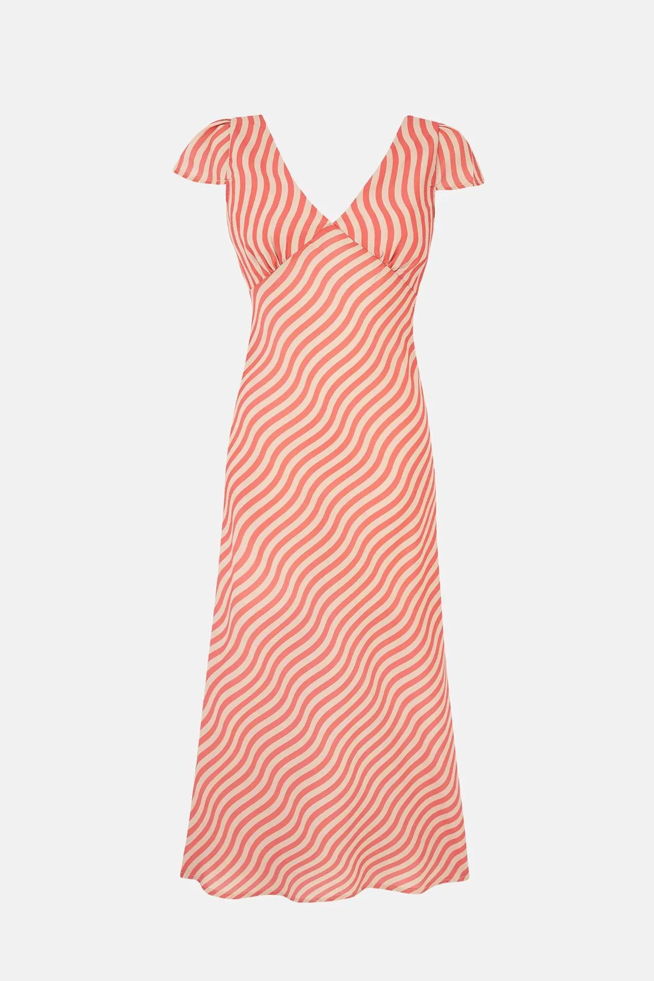 Diagonal Stripe Midi Dress