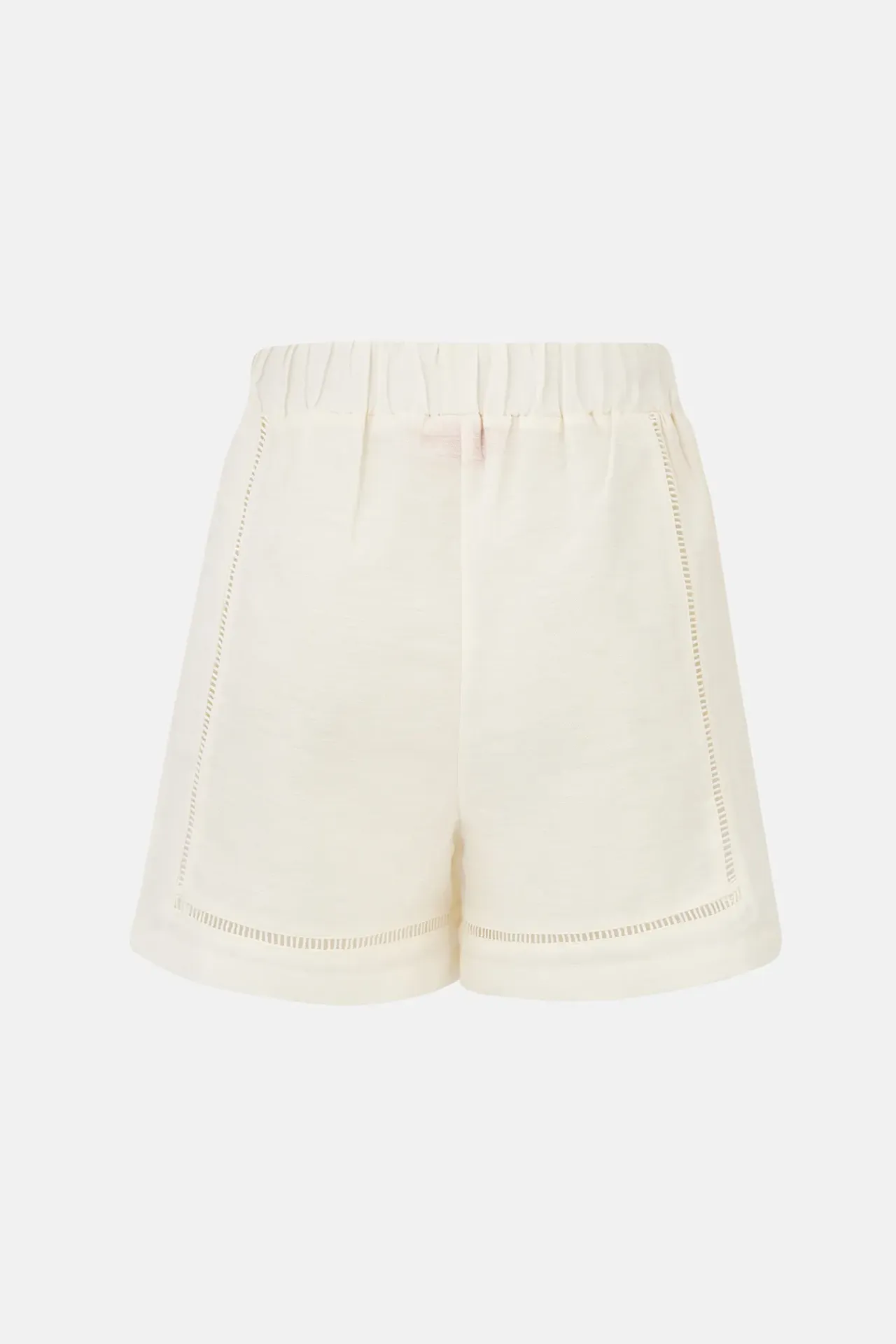 Linen Shorts with Cutout Detail 