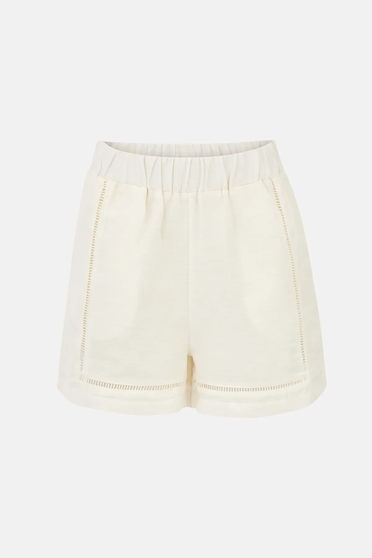 Linen Shorts with Cutout Detail  4