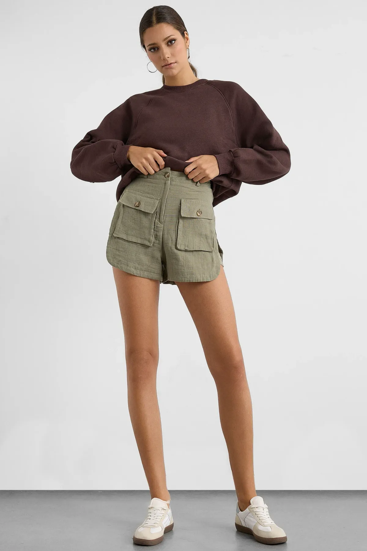 Shorts with Patch Pockets 1