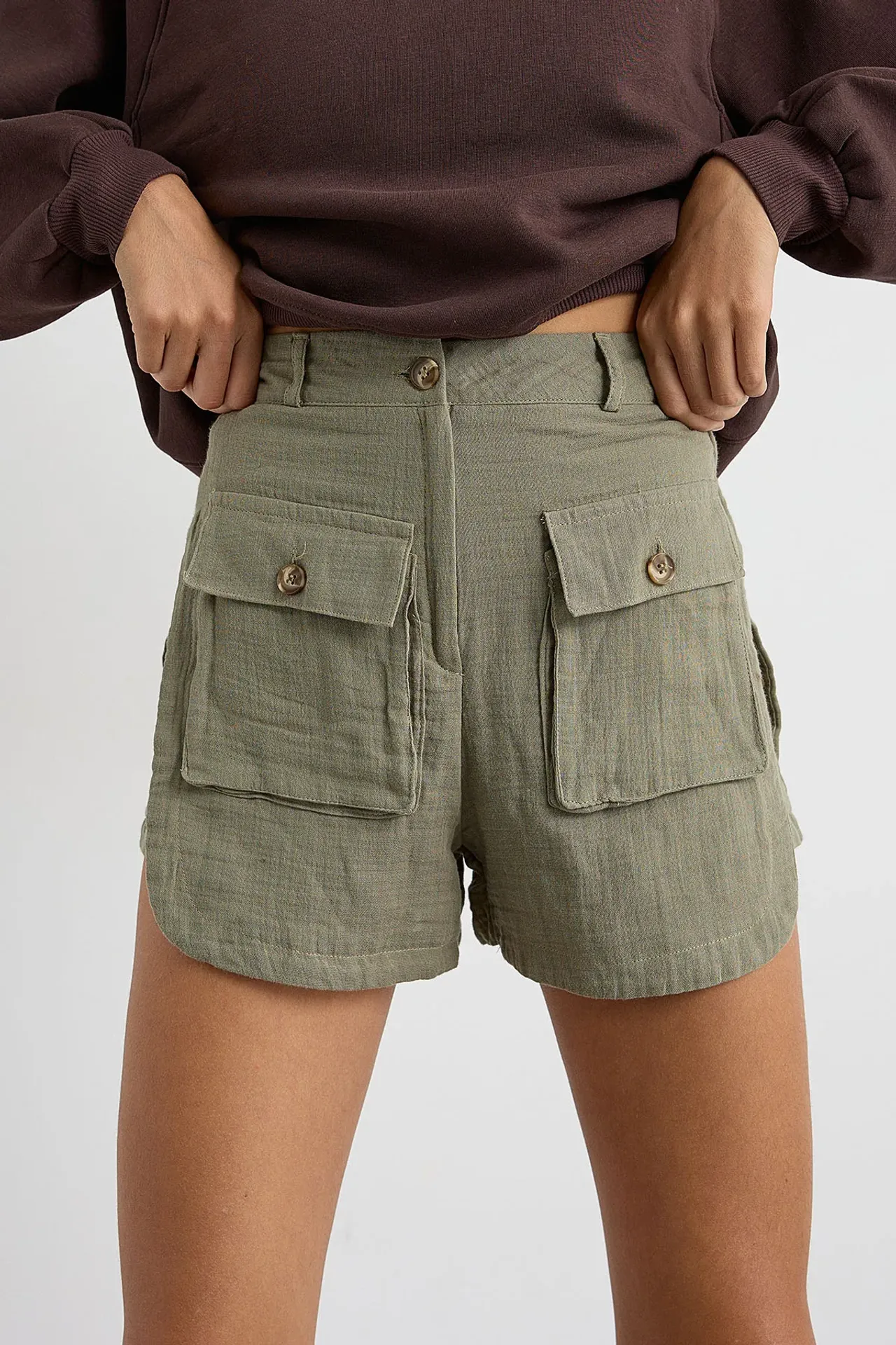 Shorts with Patch Pockets