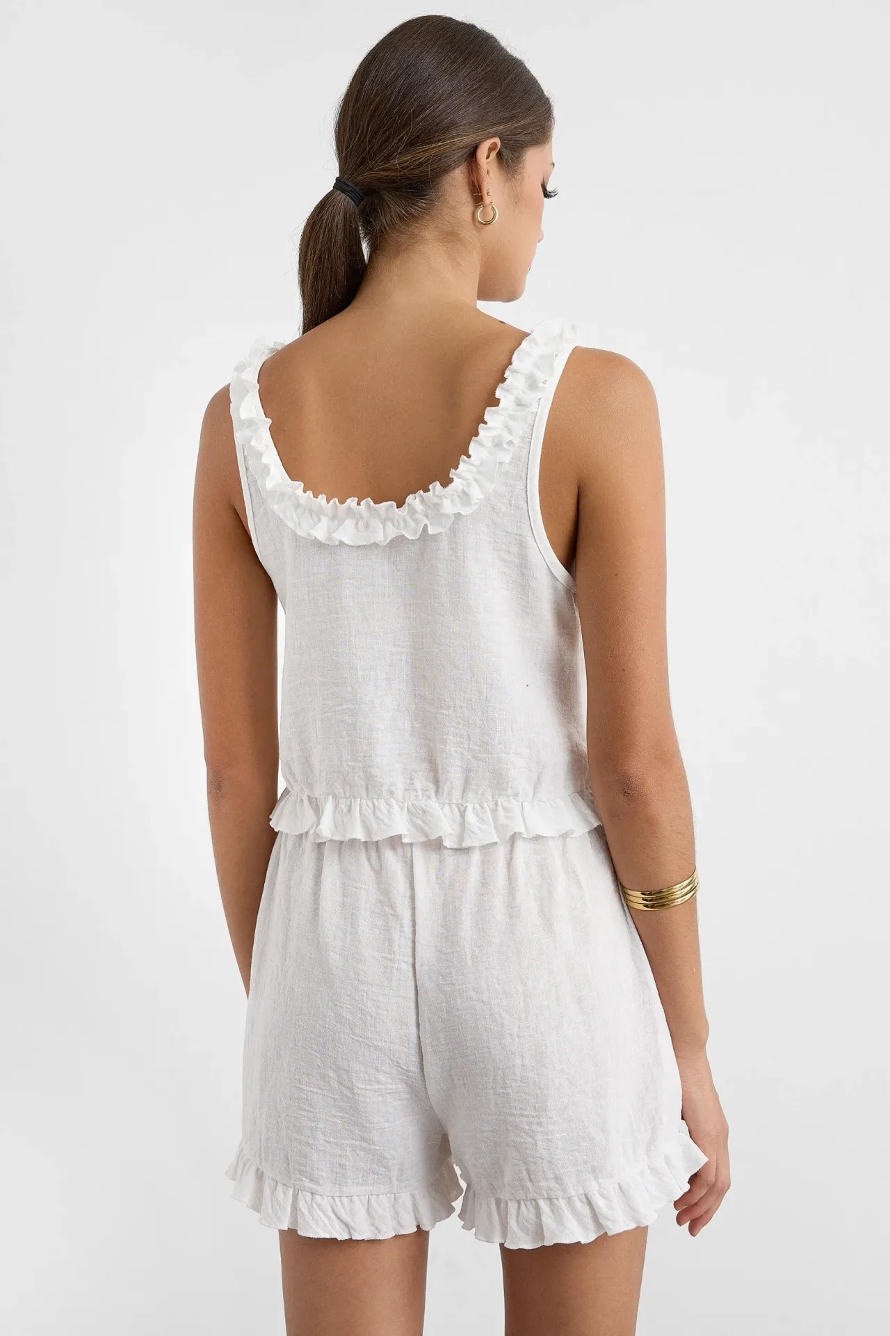 Sleeveless Ruched Blouse