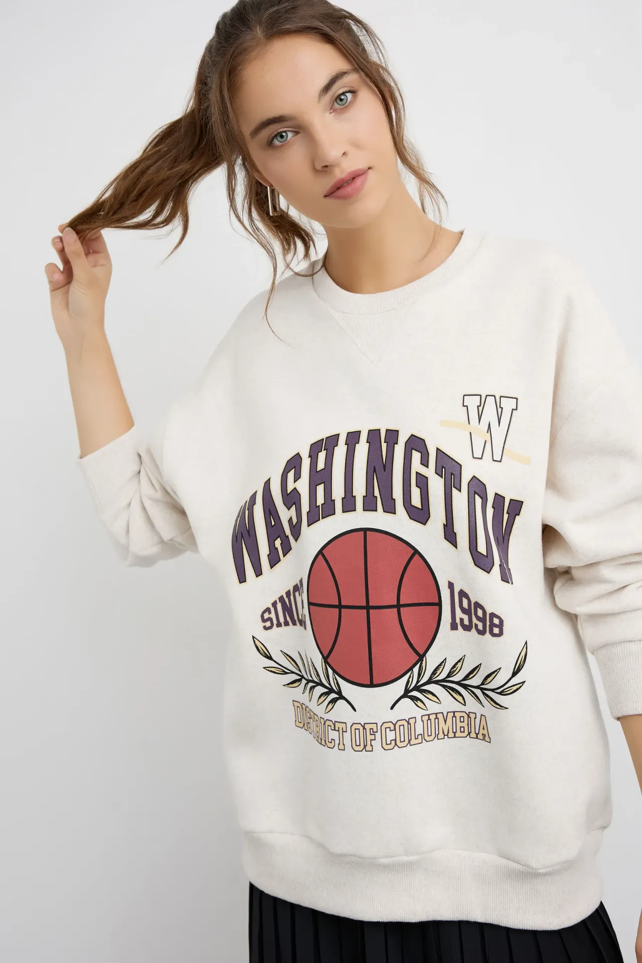 Oversized Printed Sweatshirt