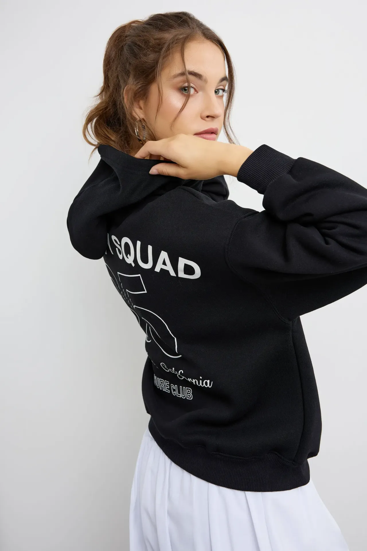 Oversized Printed Hoodie