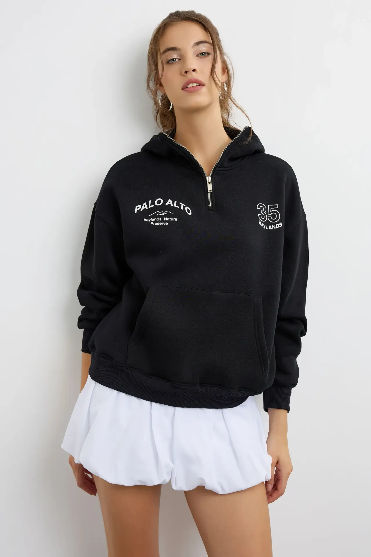 Oversized Printed Hoodie