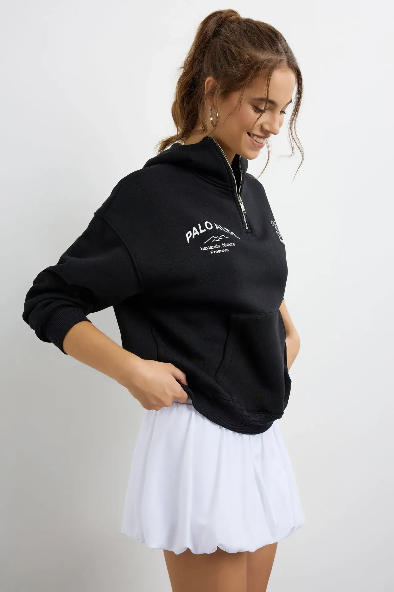 Oversized Printed Hoodie