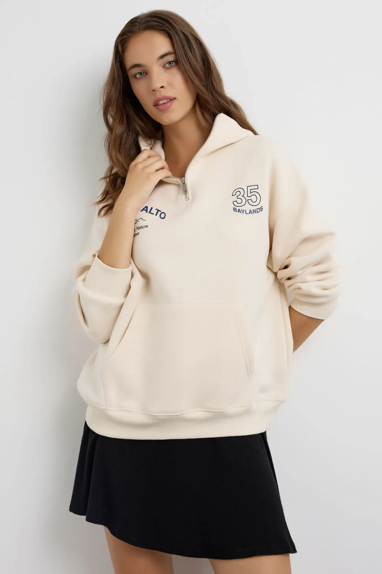 Oversized Printed Hoodie