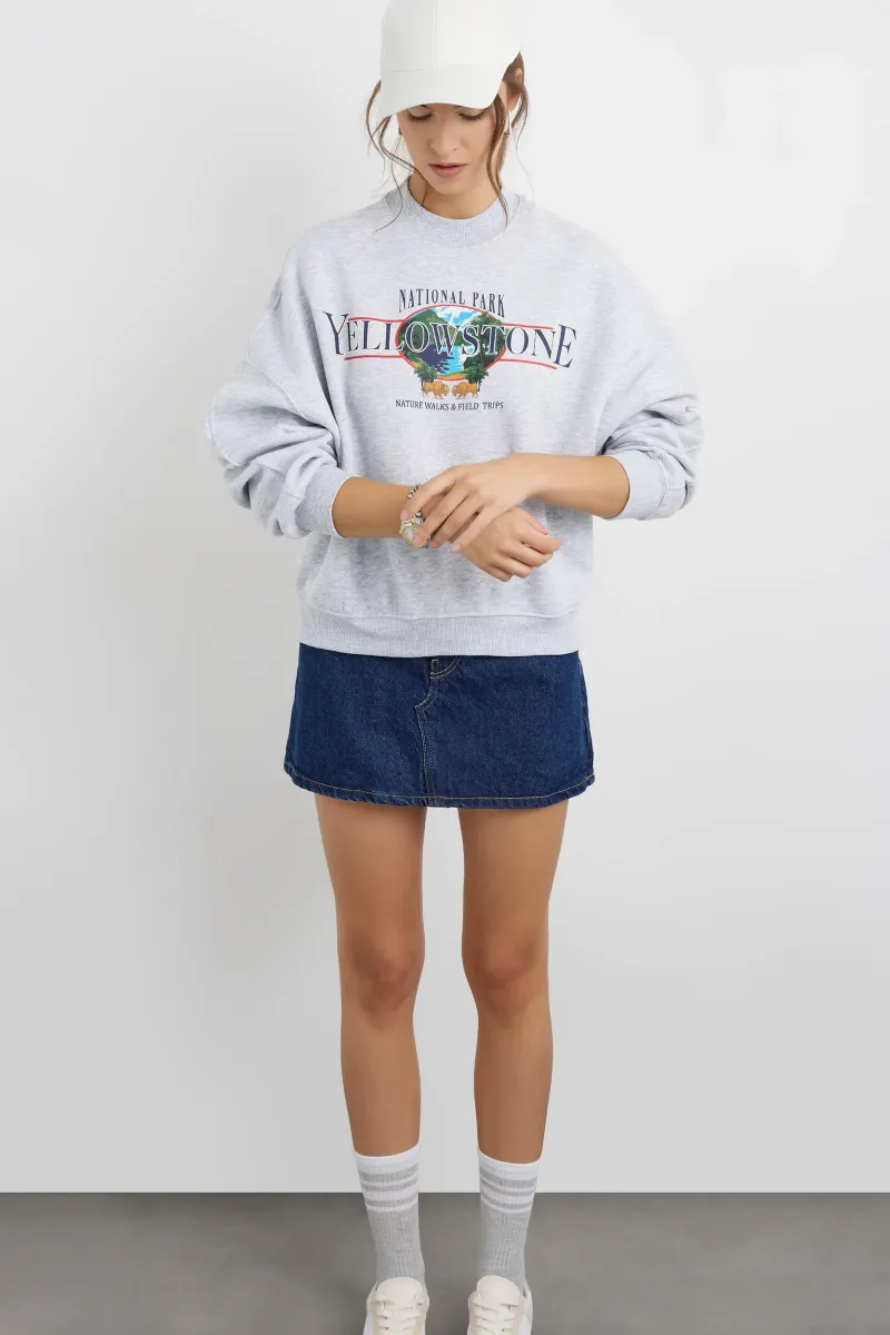 Oversized Printed Sweatshirt 2