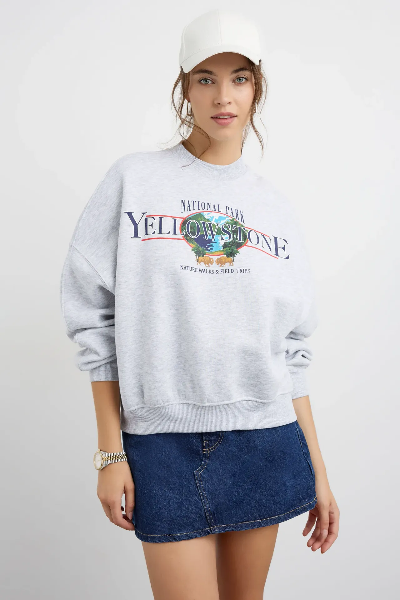 Oversized Printed Sweatshirt