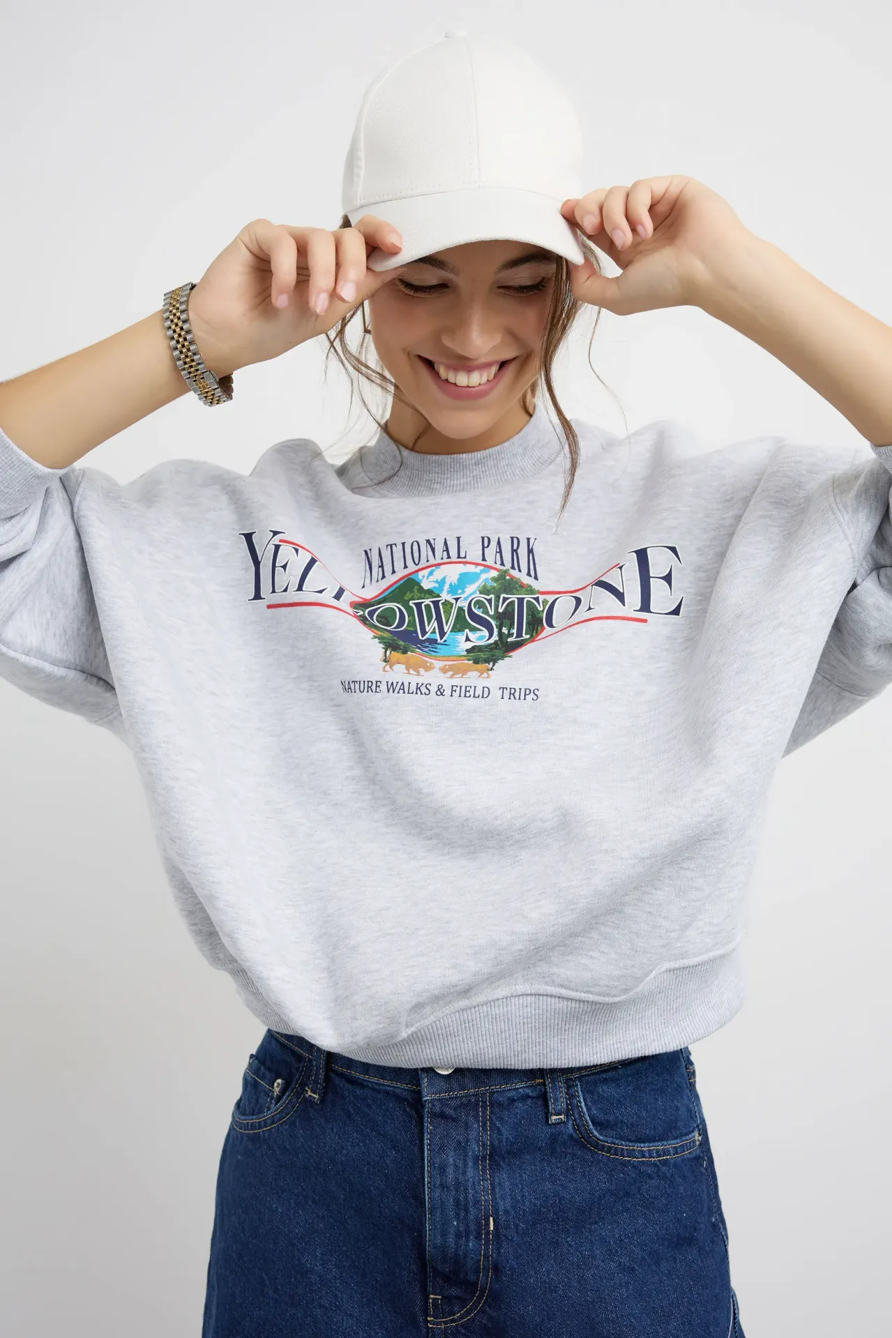 Oversized Printed Sweatshirt