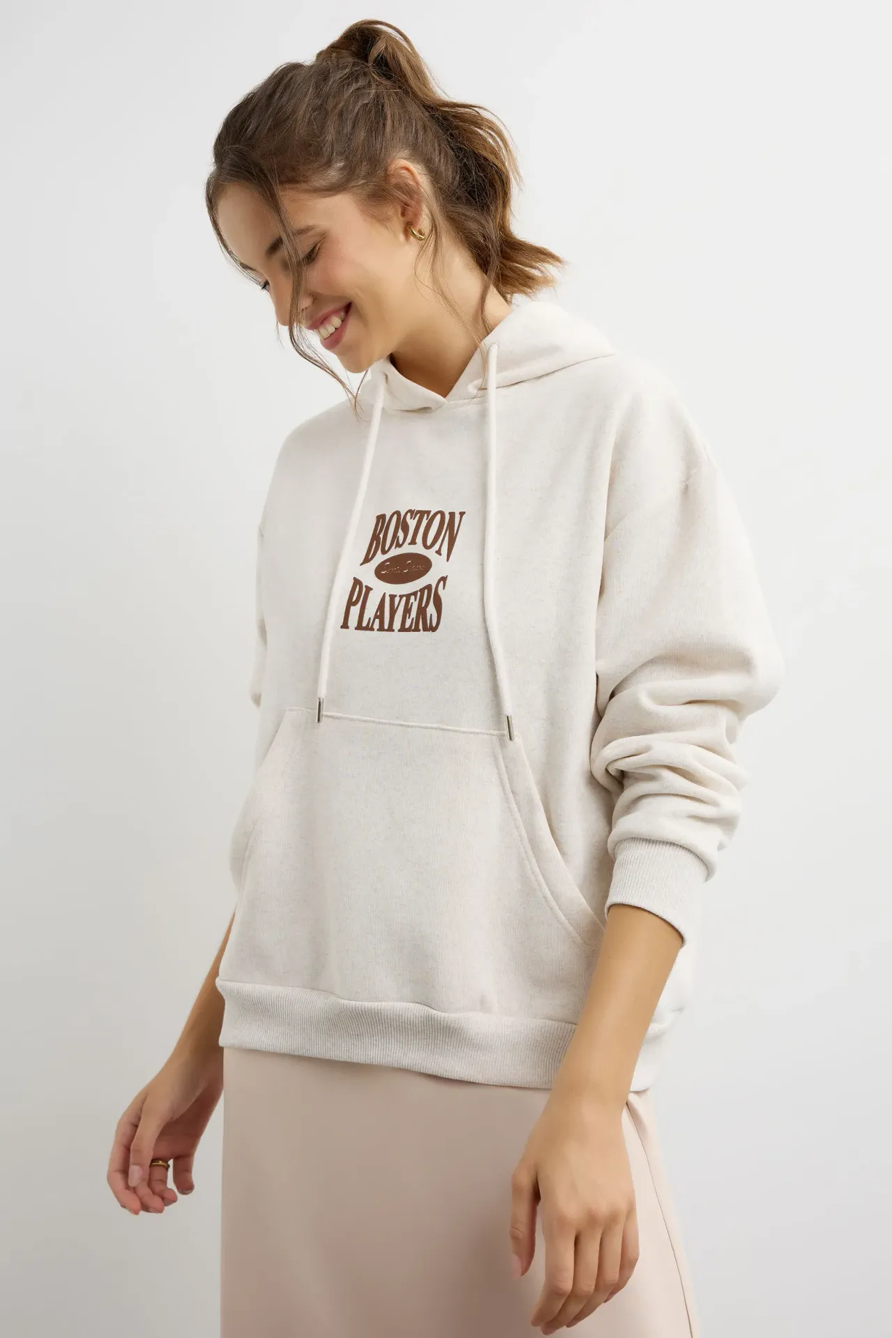 Oversized Printed Hoodie