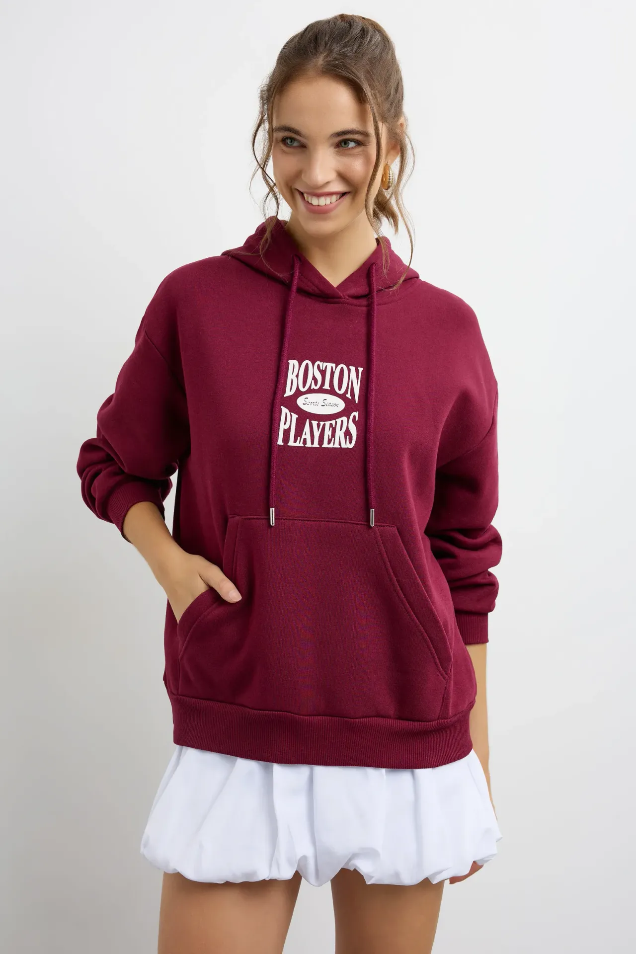 Oversized Printed Hoodie