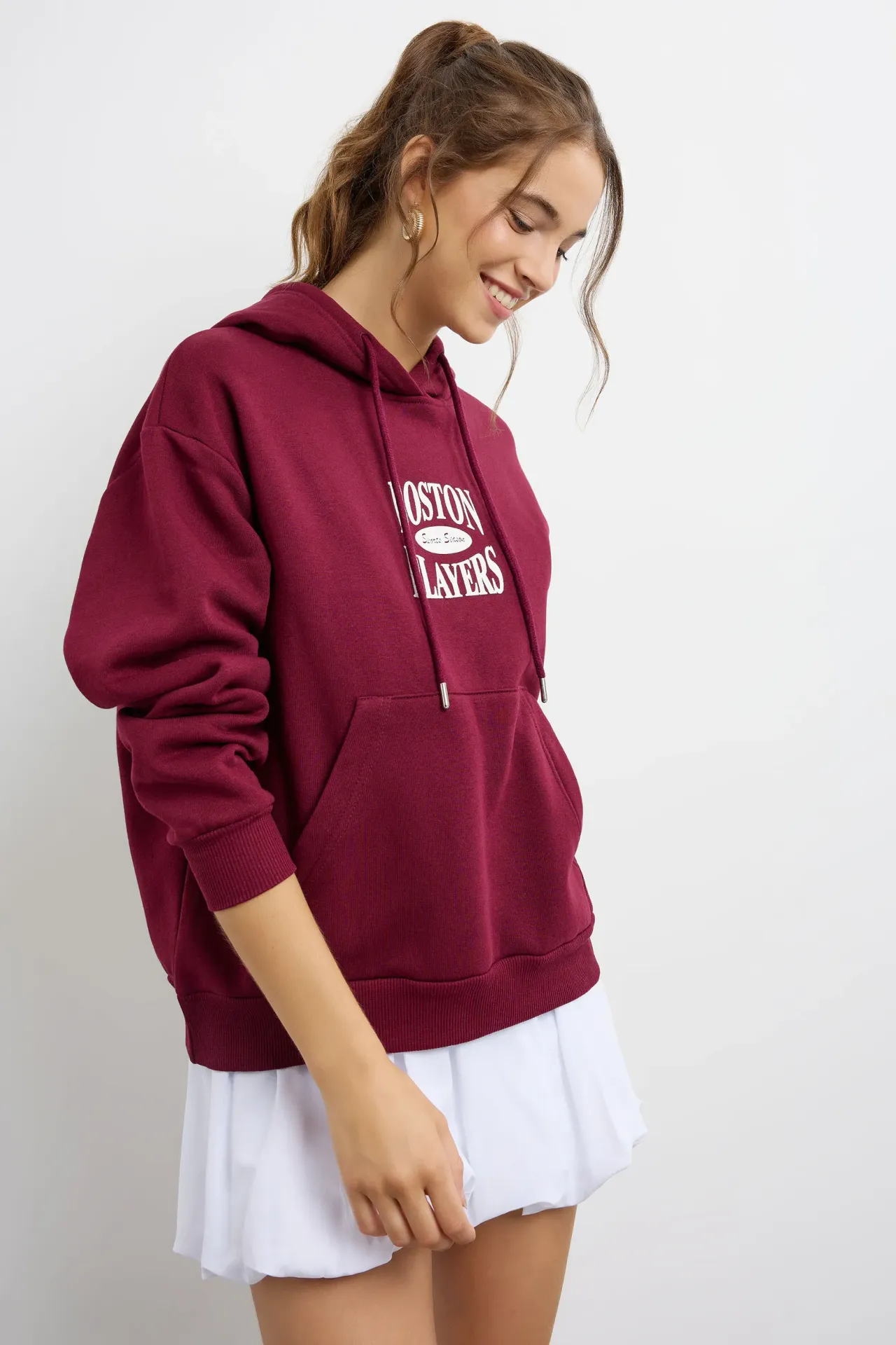 Oversized Printed Hoodie