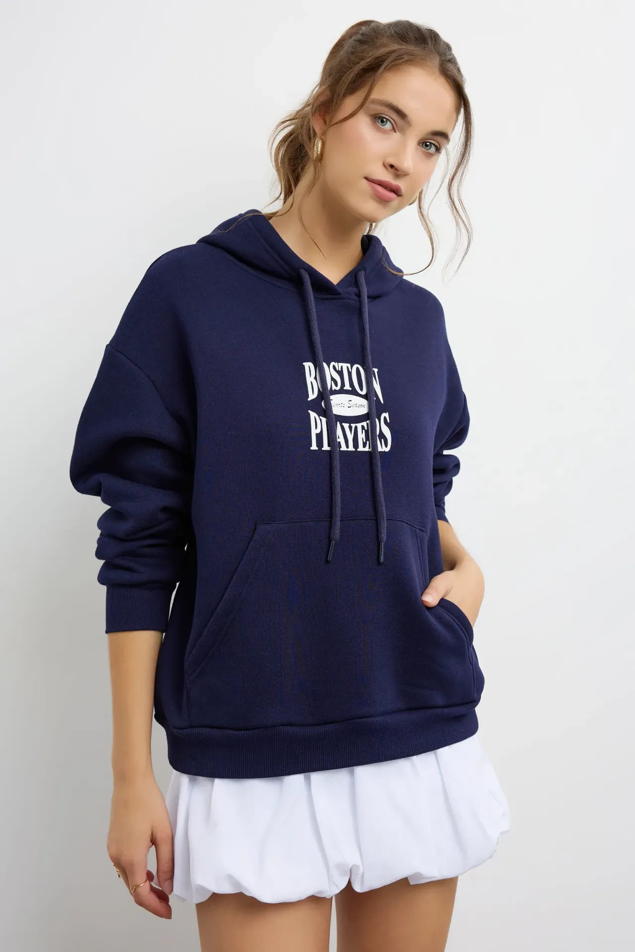 Oversized Printed Hoodie