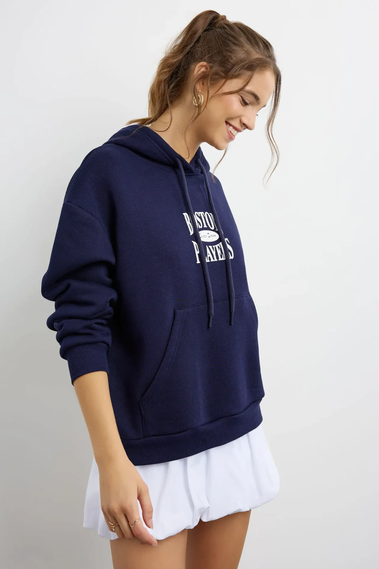 Oversized Printed Hoodie