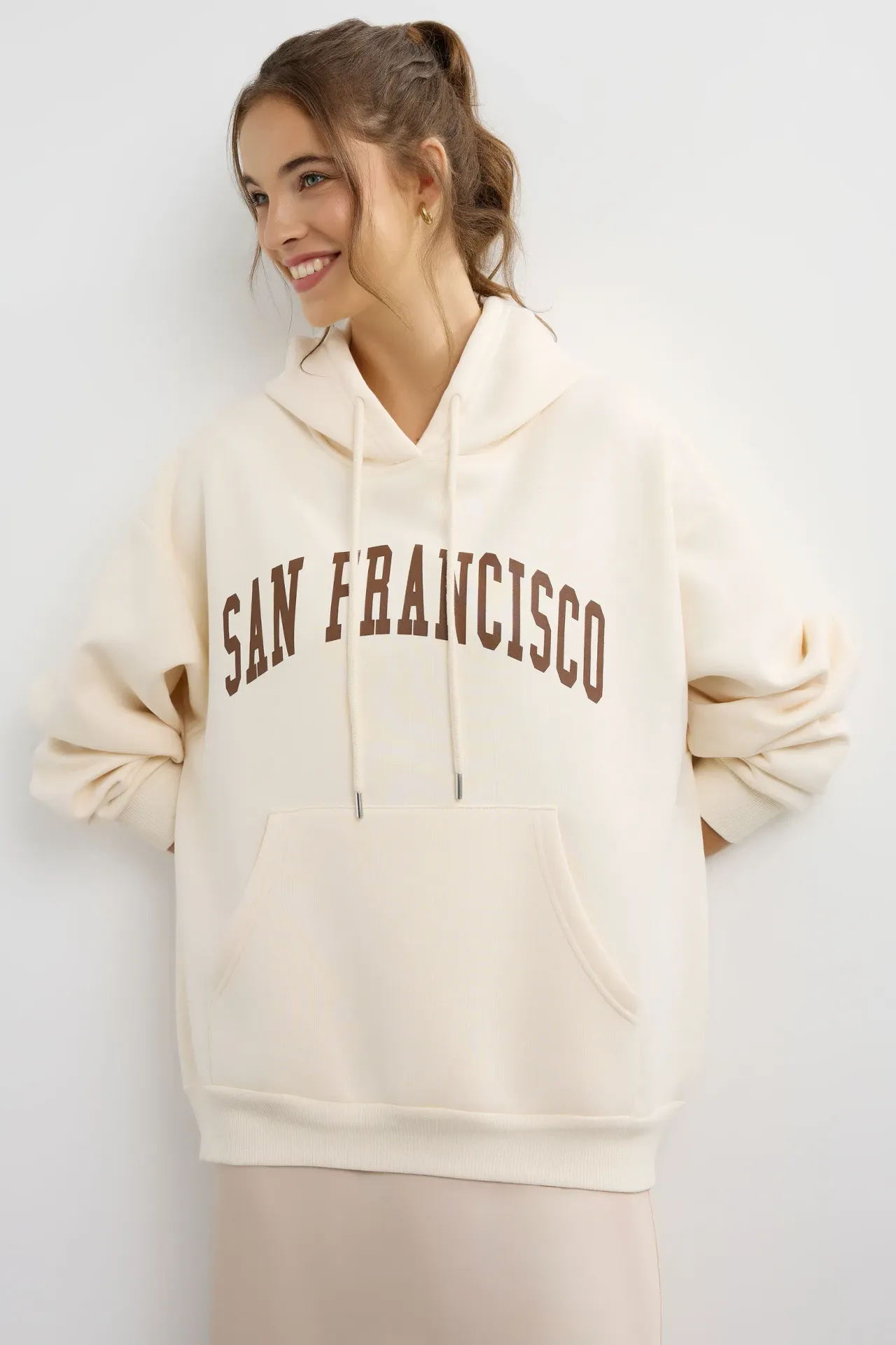 Printed Oversized Hoodie