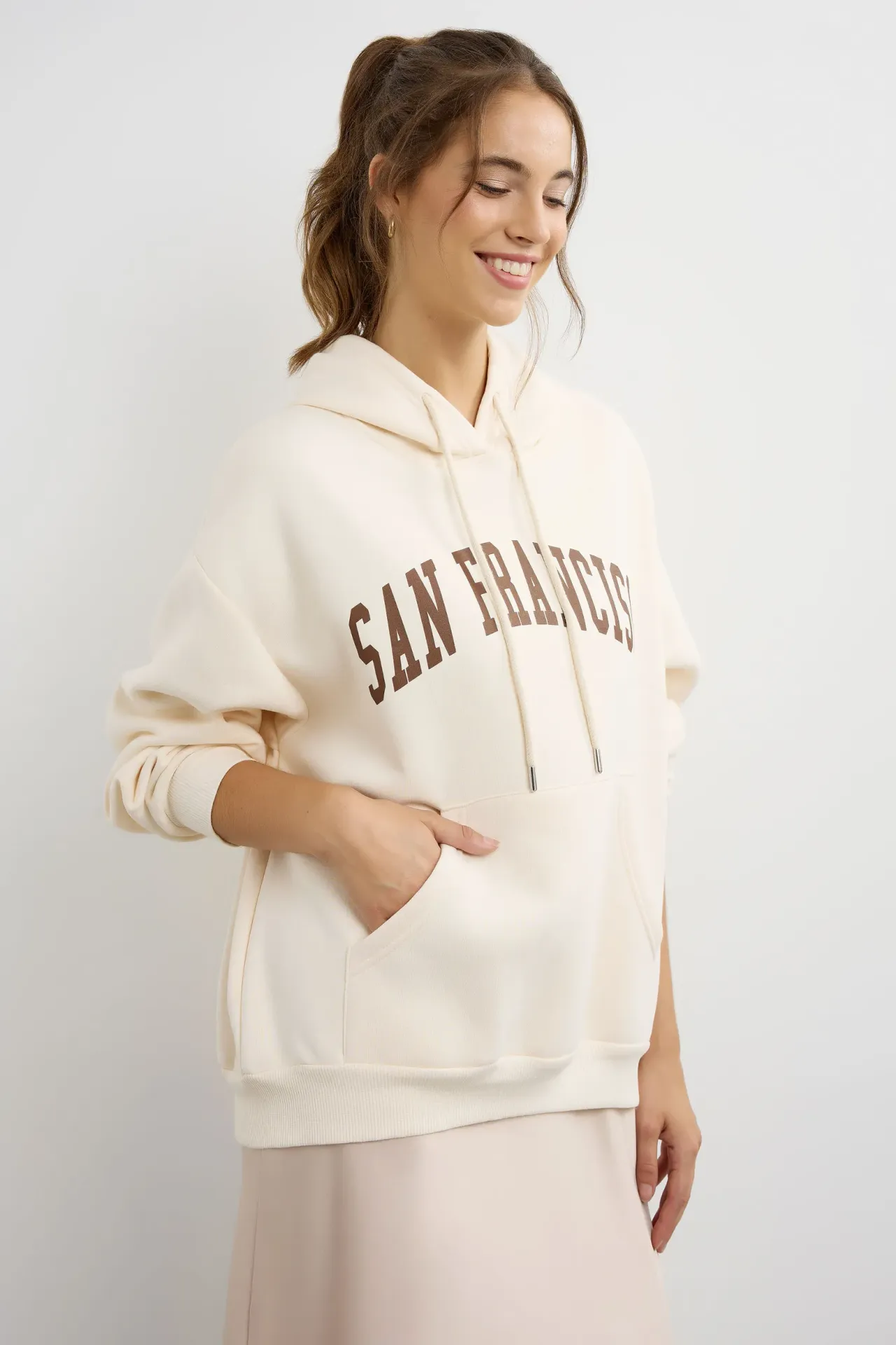 Printed Oversized Hoodie
