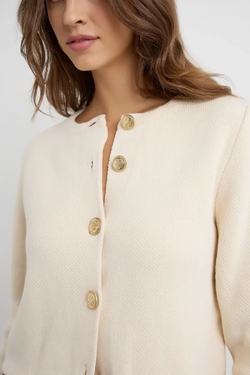 Buttoned Knit Cardigan 5
