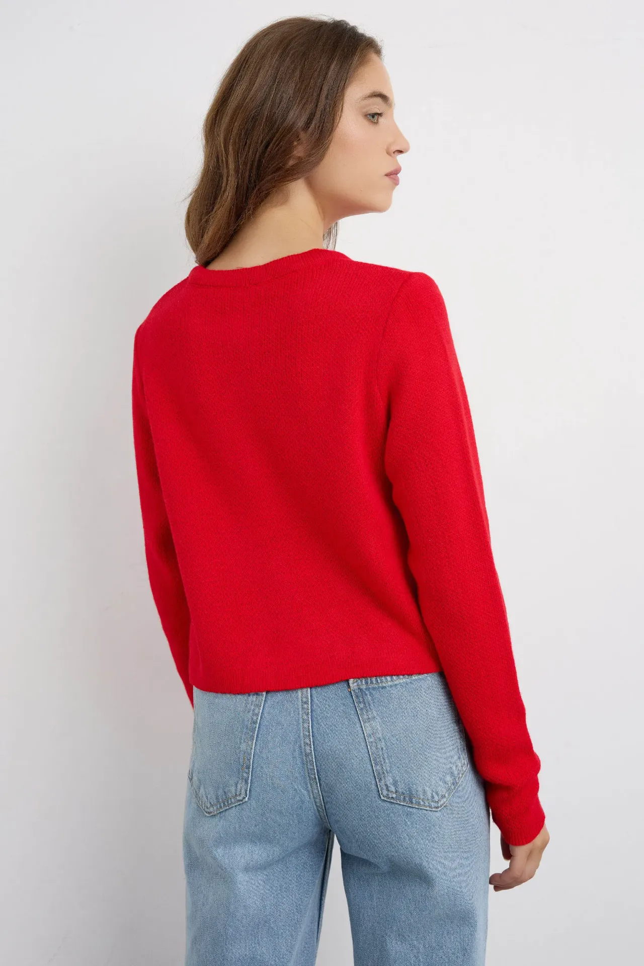 Buttoned Knit Cardigan