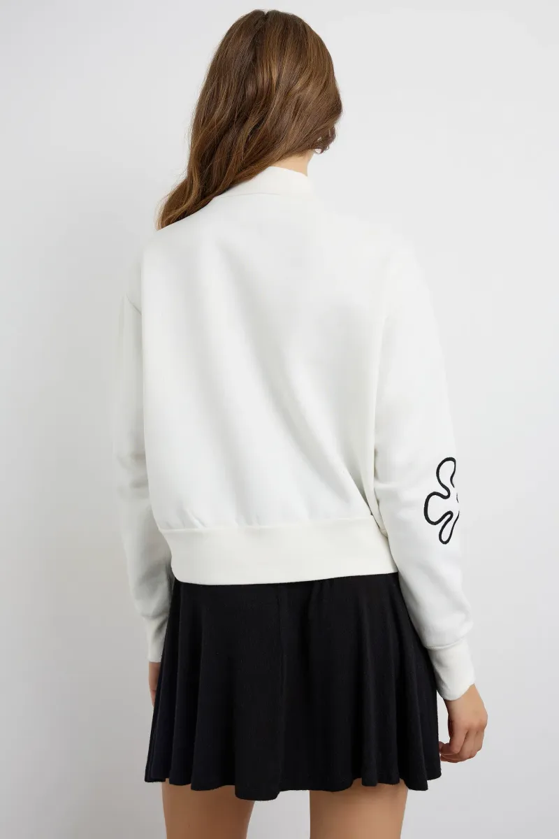 Embroidered High-Neck Sweatshirt 4