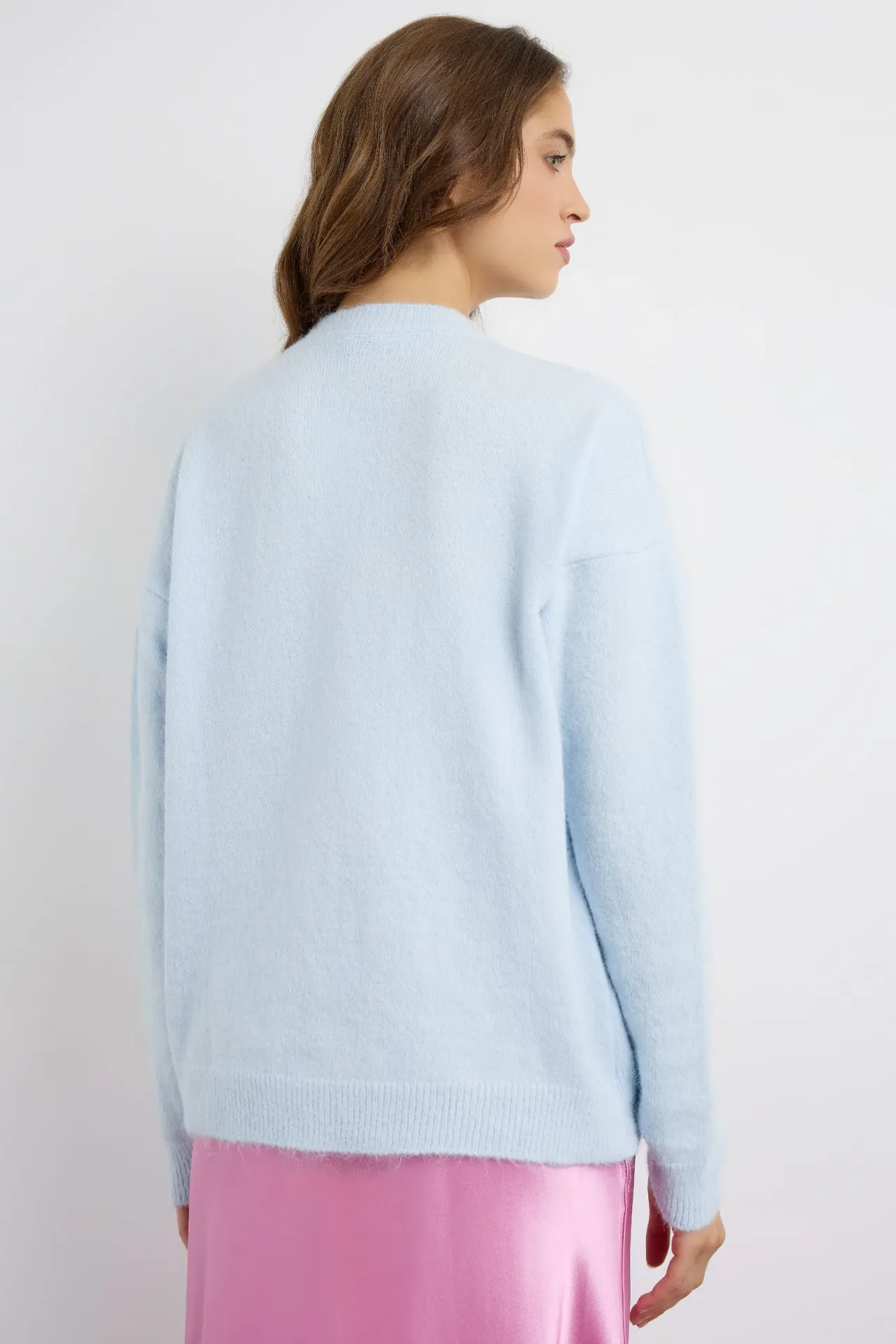 Stone-Embellished Knitted Sweater