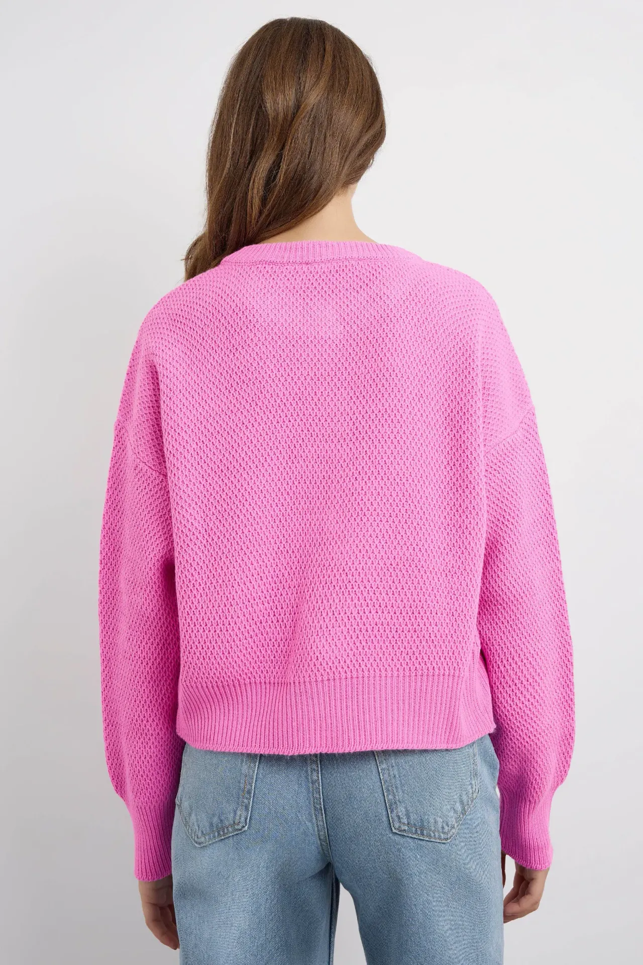 Textured Buttoned Cardigan