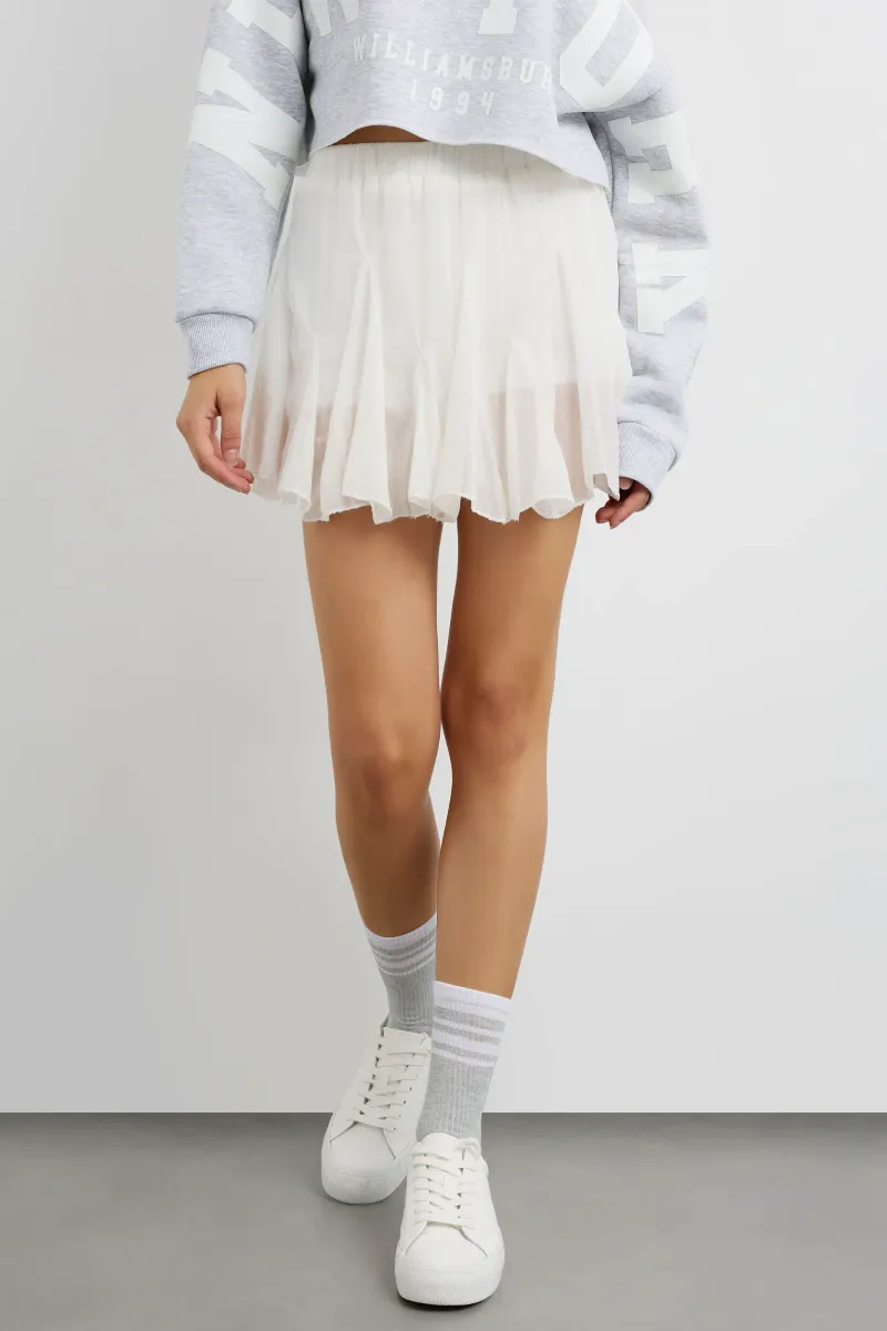 Solid Tulle Godet Skirt 2